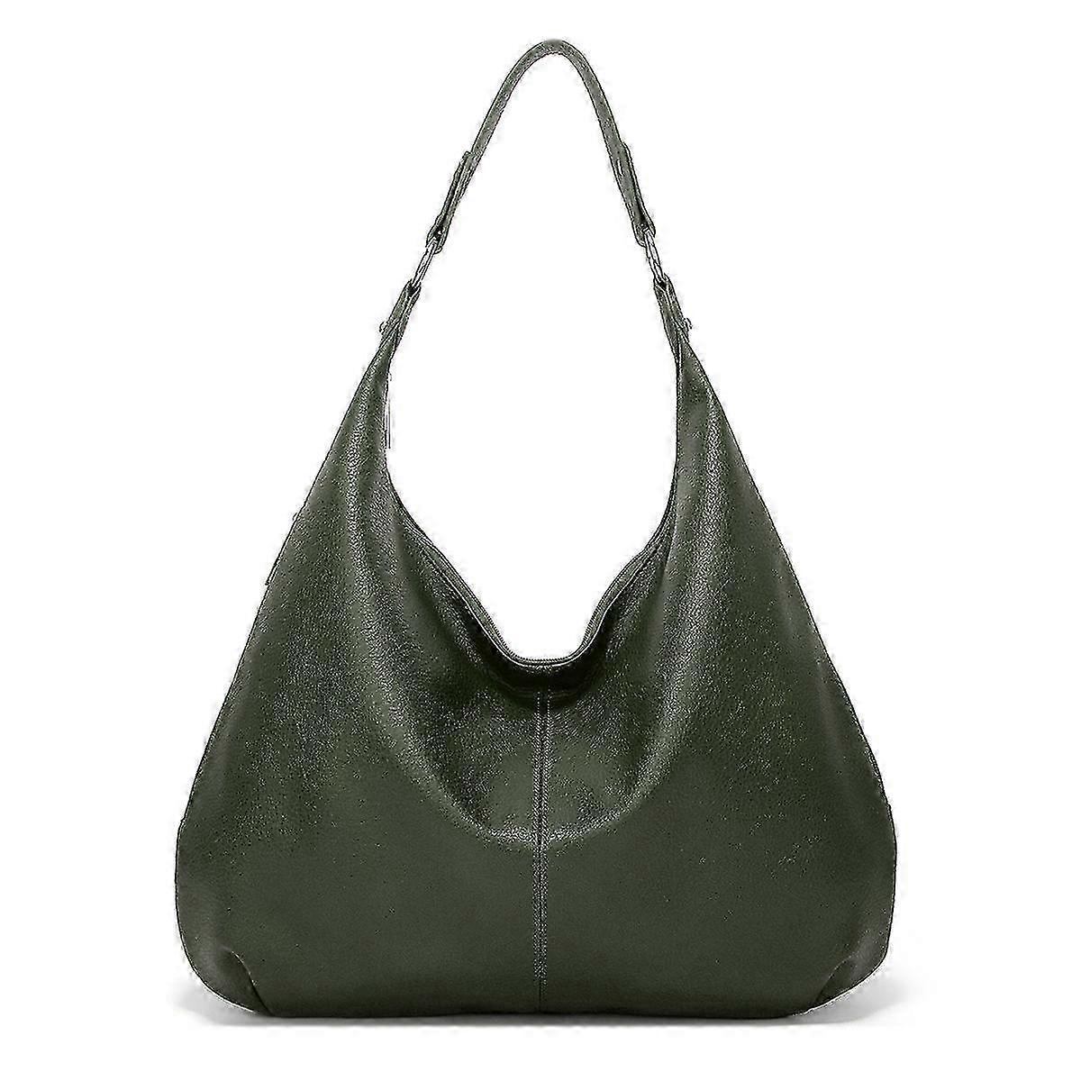 Large Soft Leather Women's Tote Bag - Green