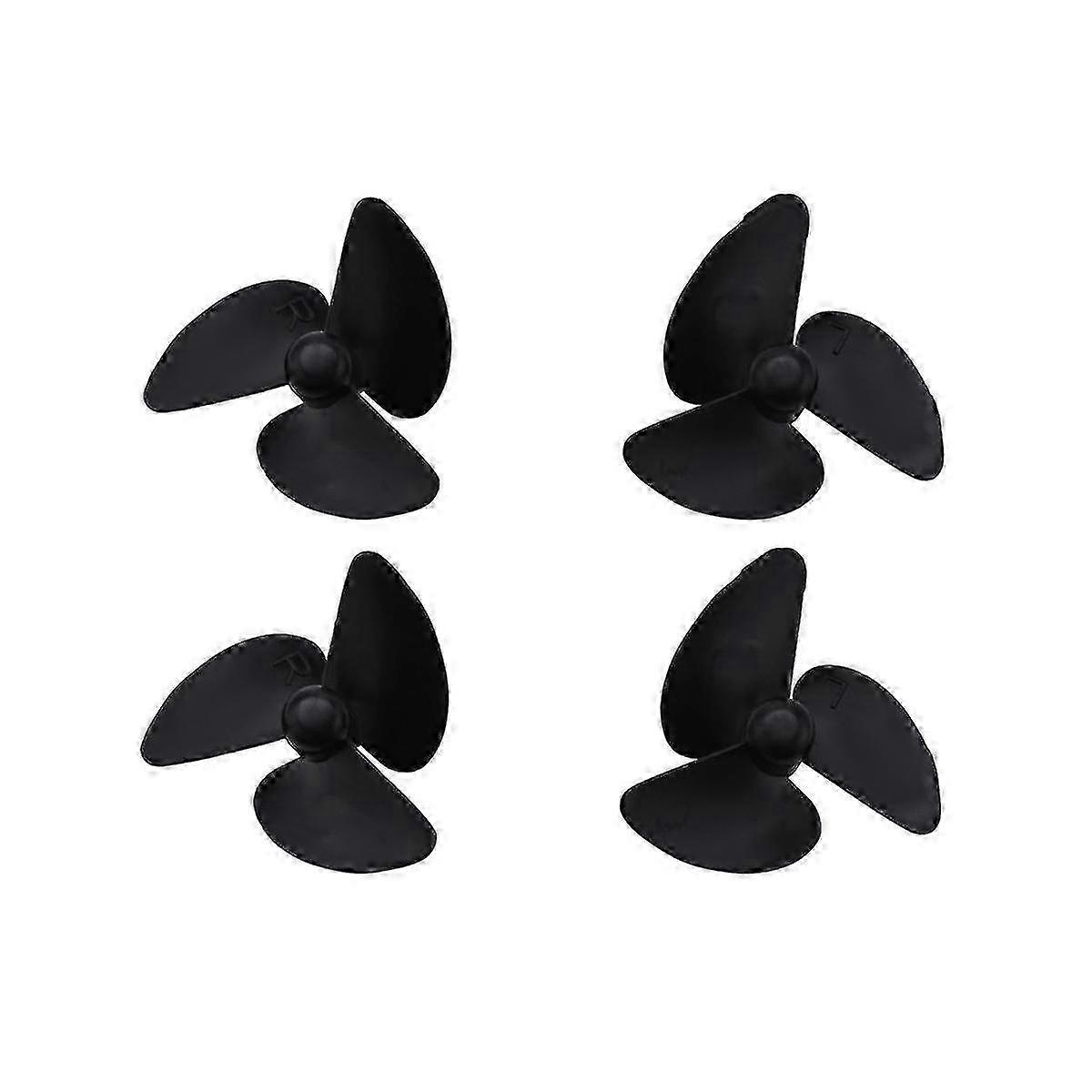 4ks 3-listá sada vrtulí (4L+4R) pro RC nástražní člun 2011-5 - černá