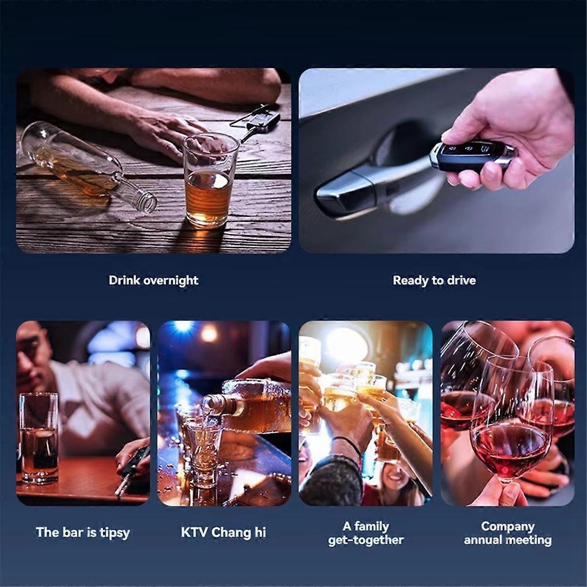 New Digital Alcohol Tester Sound and Light Alarm Traffic Home Investigation Alcohol Tester LCD Disp