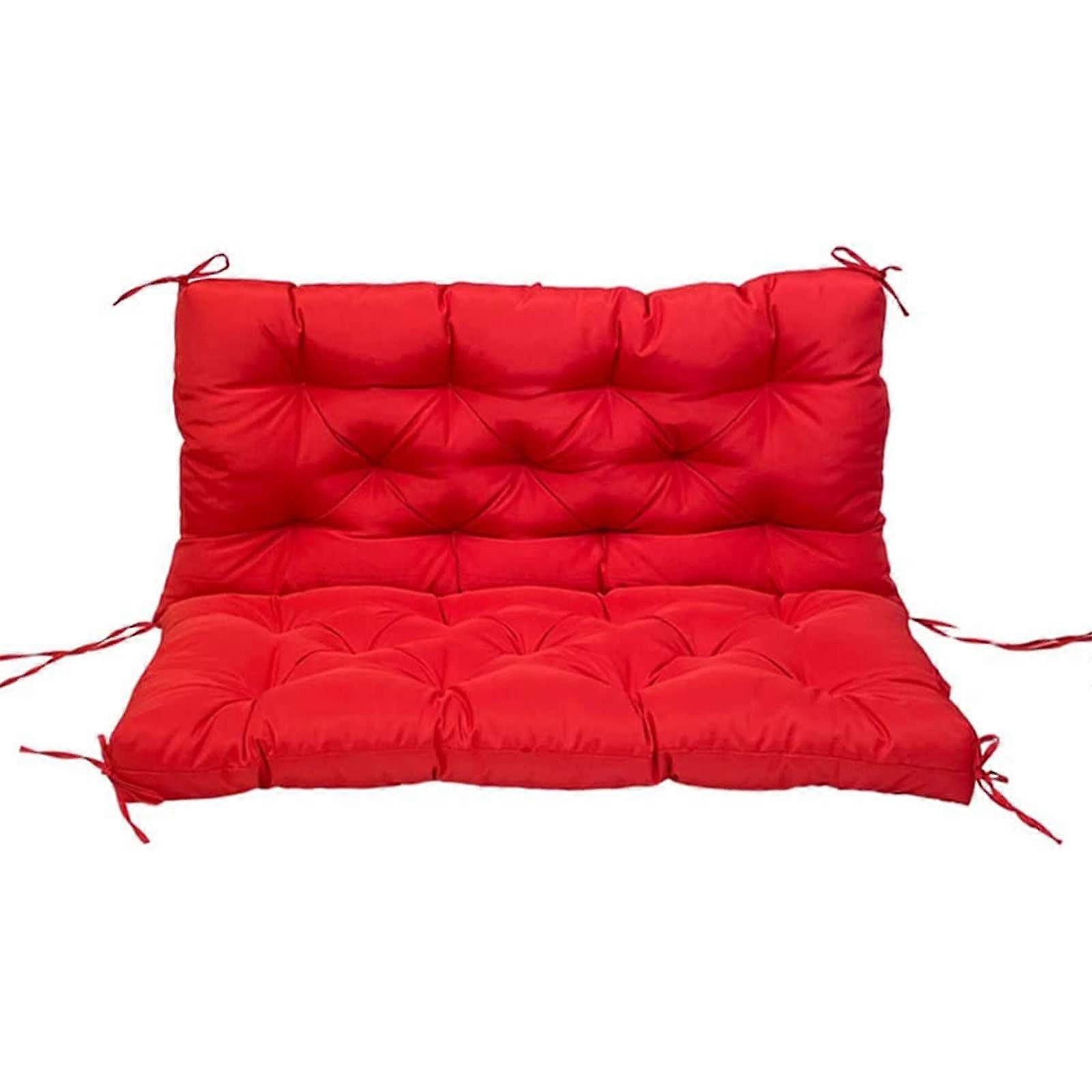 swing cushion with backrest, washable bench cushion for garden faux furniture, 120x100x10cm