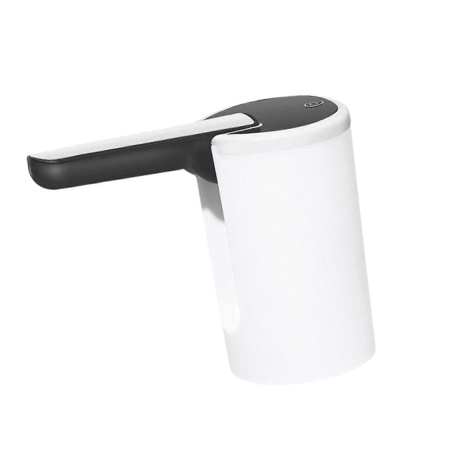 Flap Water Pump Bottle Easy Bottle Pump Electric Pump for the Desktop of the Living Room, White