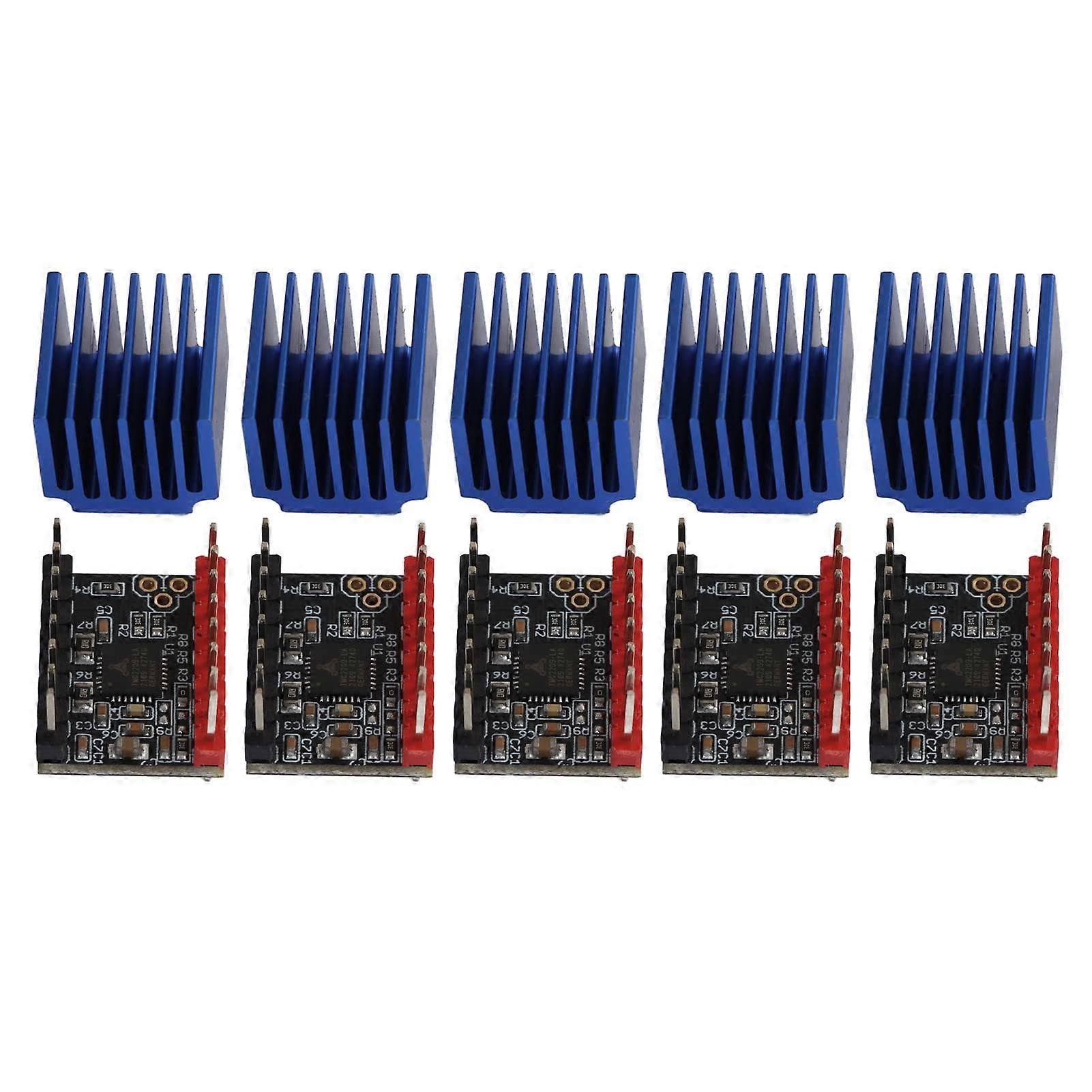 5 Sets TMC2209 Step Motor Driver with Heat Sink for 3D Printers, Ultra Quiet Module
