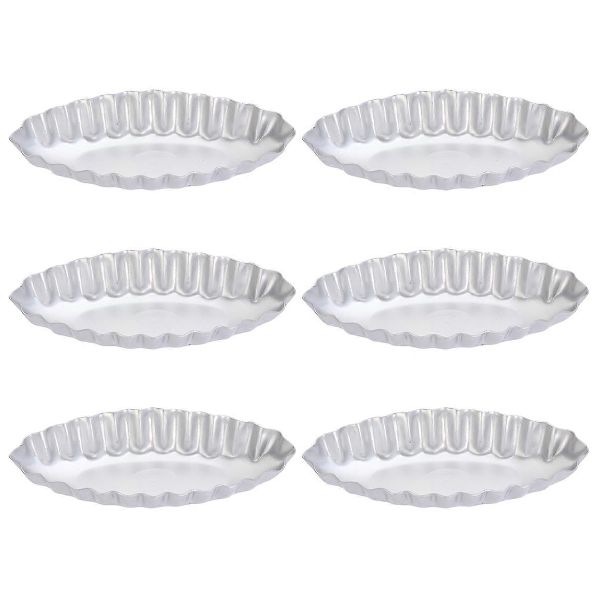 6pcs Aluminum Alloy Baking Molds for Cakes, Pies, Desserts – Reusable Trays for Home Baking, Parties, and Events