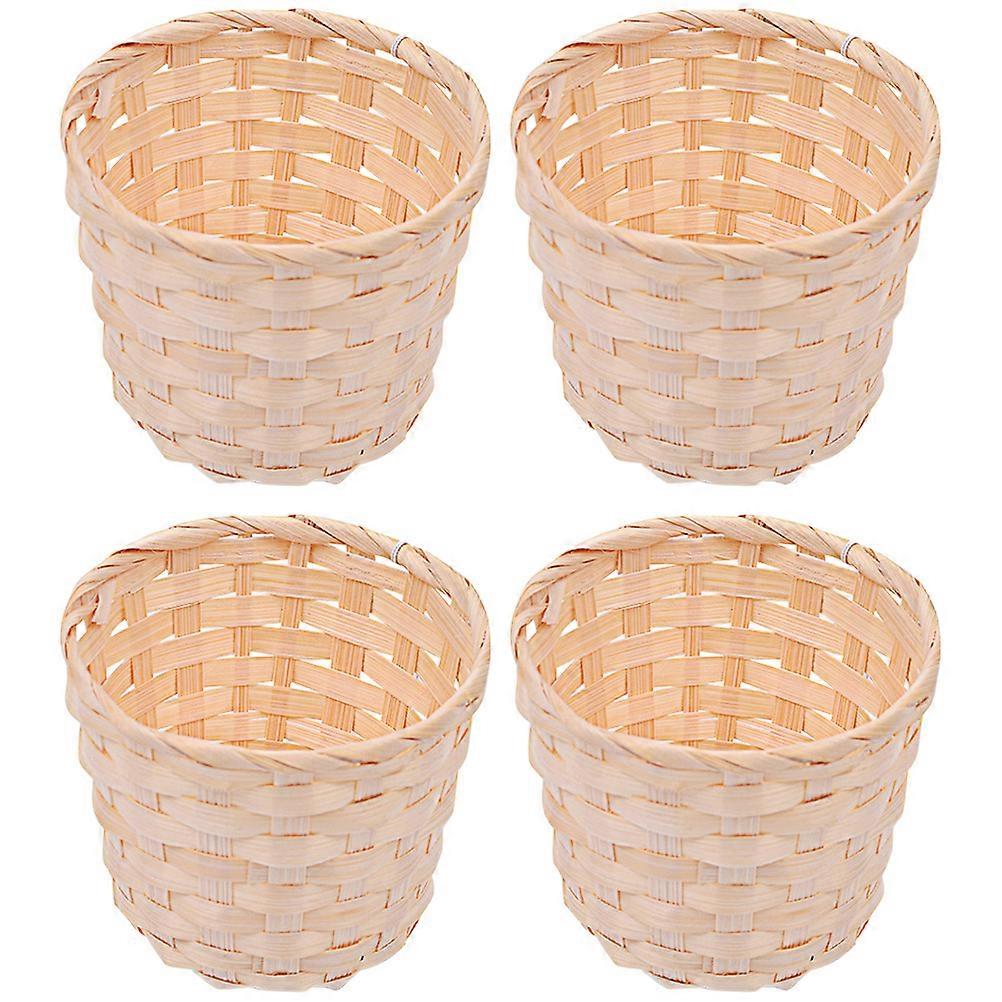 Creative Decorative Baskets, Bamboo Crafted Organizer with Beautiful Lines