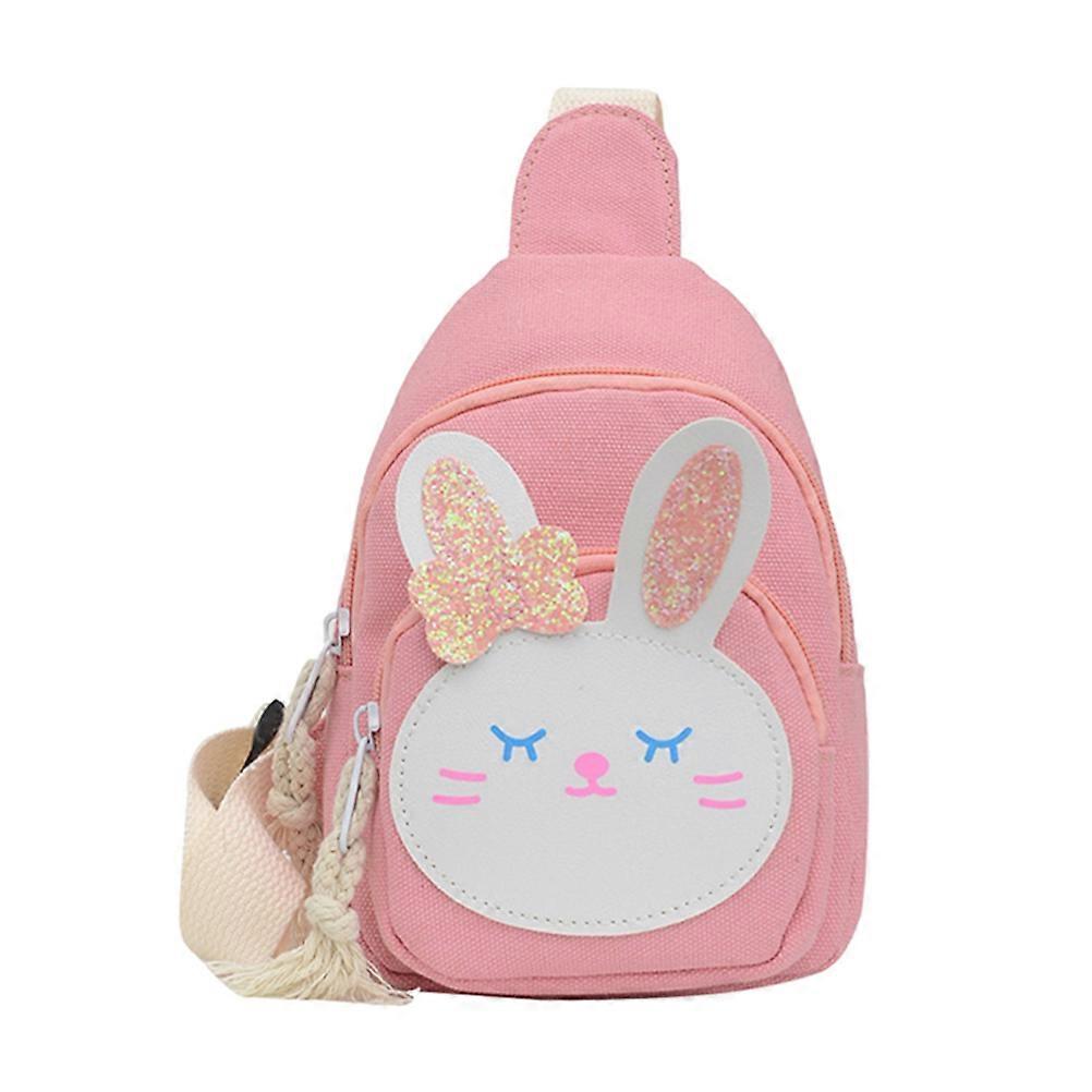 Cute Rabbit Pattern Crossbody Pouch Bag with Multiple Compartments for Everyday Use and Outdoor Activities