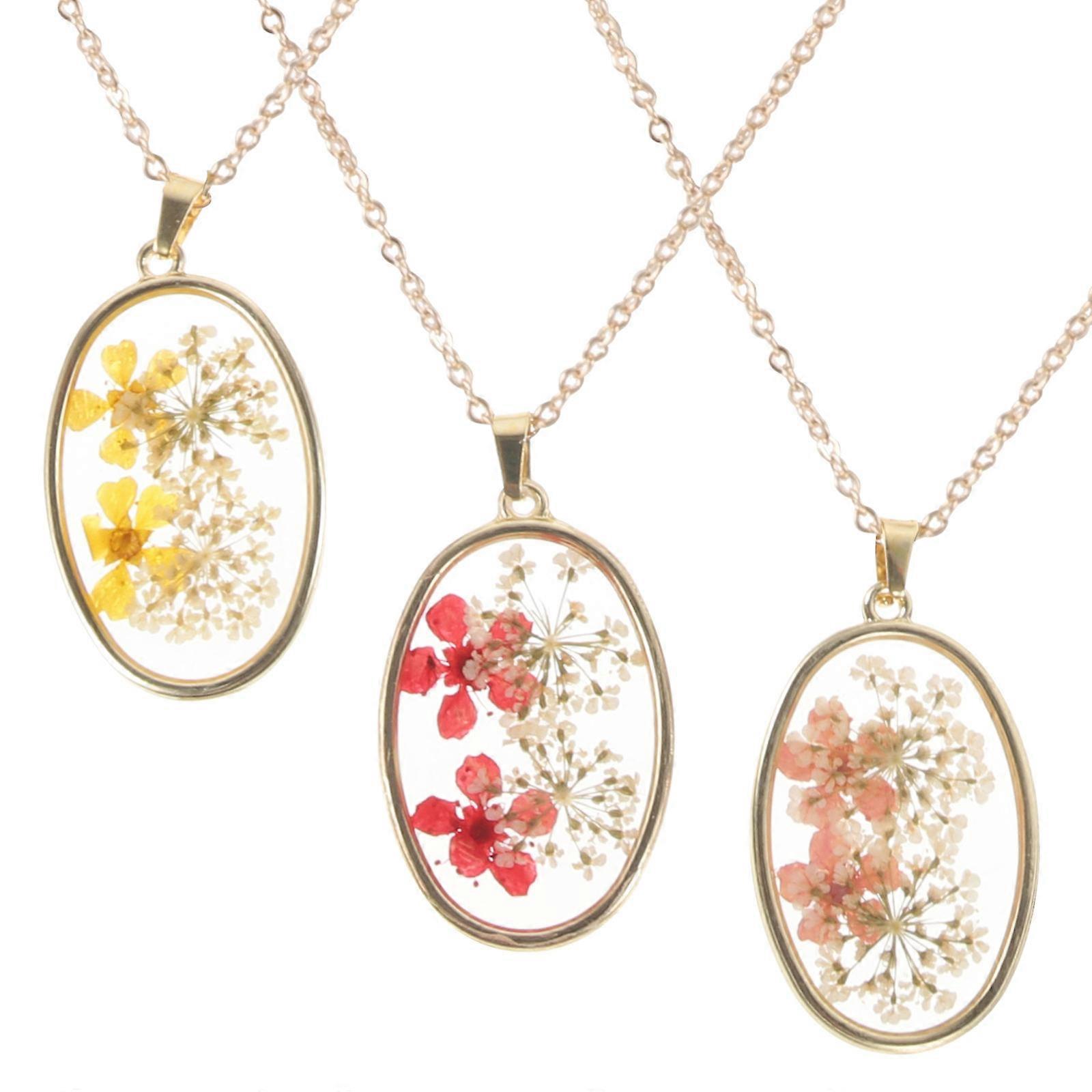 Necklace for Girl Sentimental Jewelry Delicate Design Round Shape Dance Parties 2.7X33.5CM Golden 3Pcs