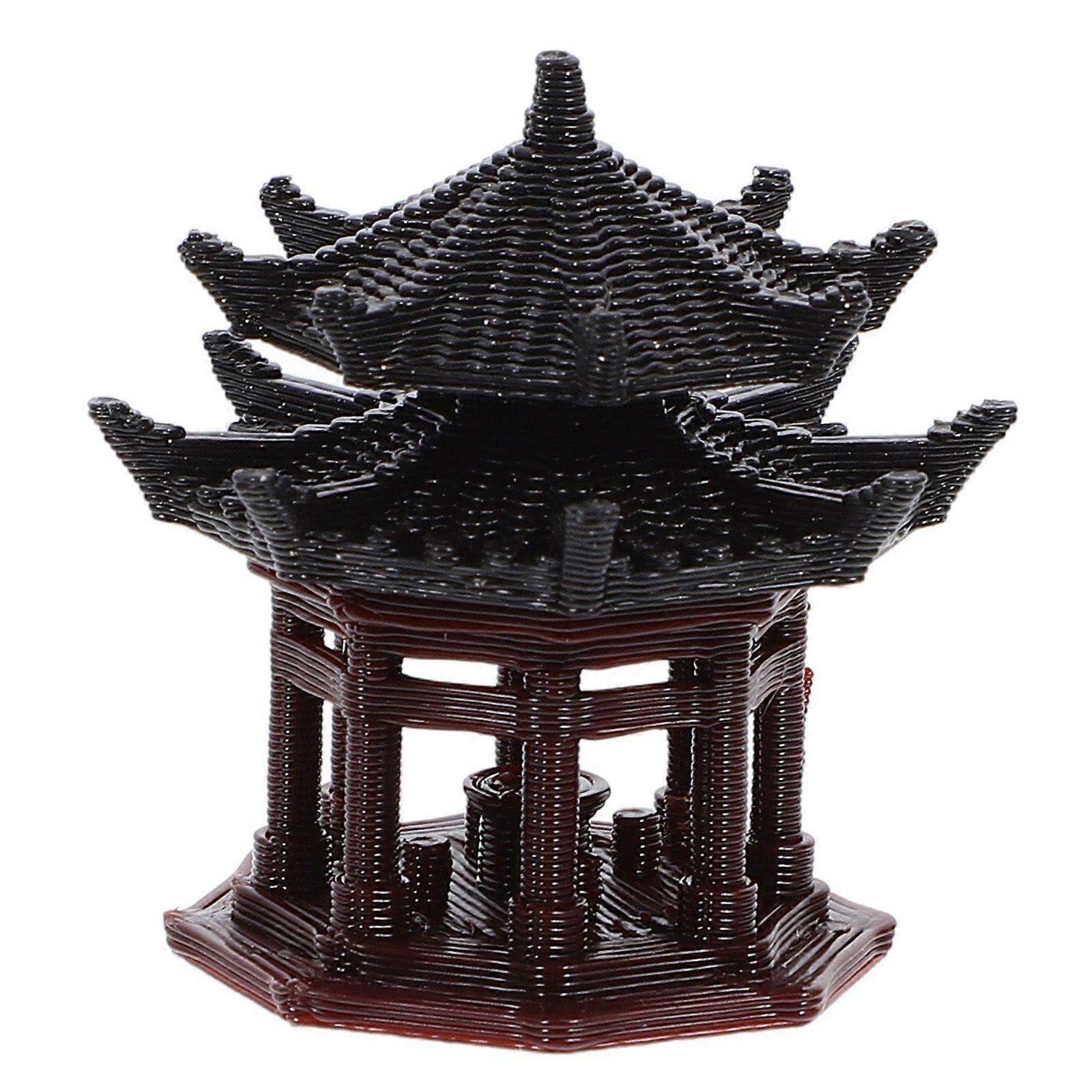 Mini Pavilion Statue Chinese Style Small Pavilion Bonsai Micro Landscape Pavilion Decoration