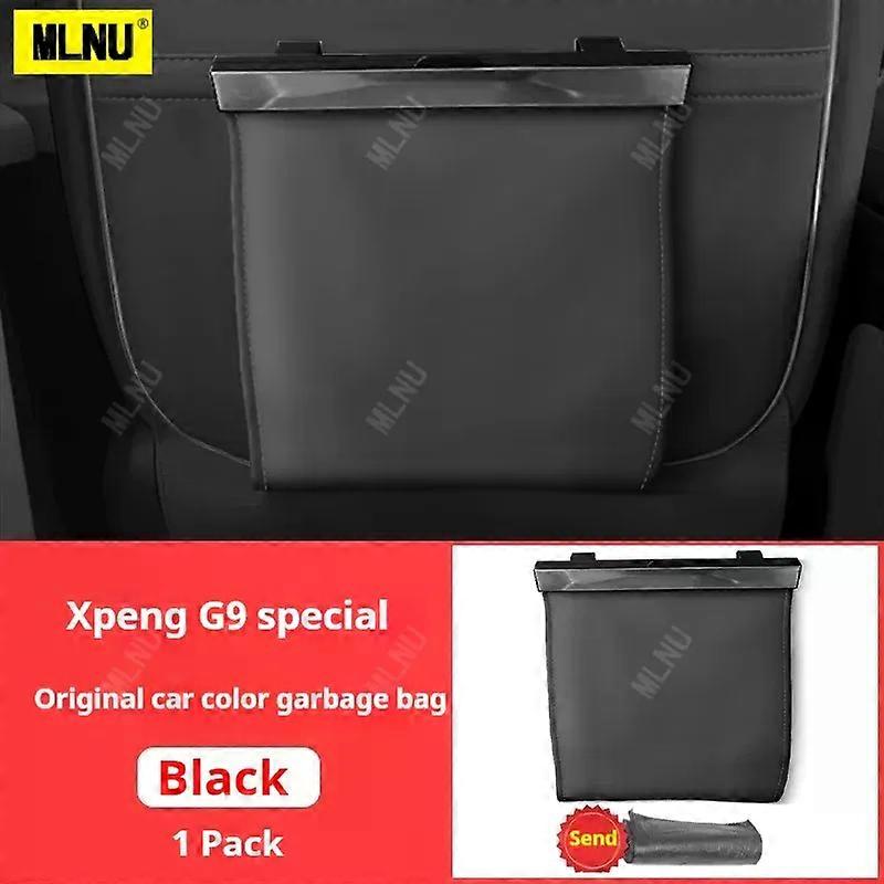 Lämplig för Xiaopeng Xpeng G9 2024 originalfärg bilpapperskorg, magnetisk avfallsbehållare i läder, interiör biltillbehör