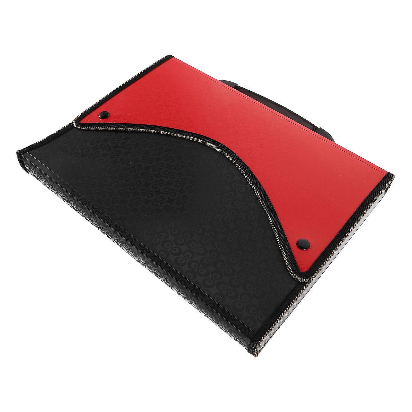 Folder Organizer Document Organization Business Scenarios Large Capacity Storage Red 32.50X24.00X2.50CM 1Pcs