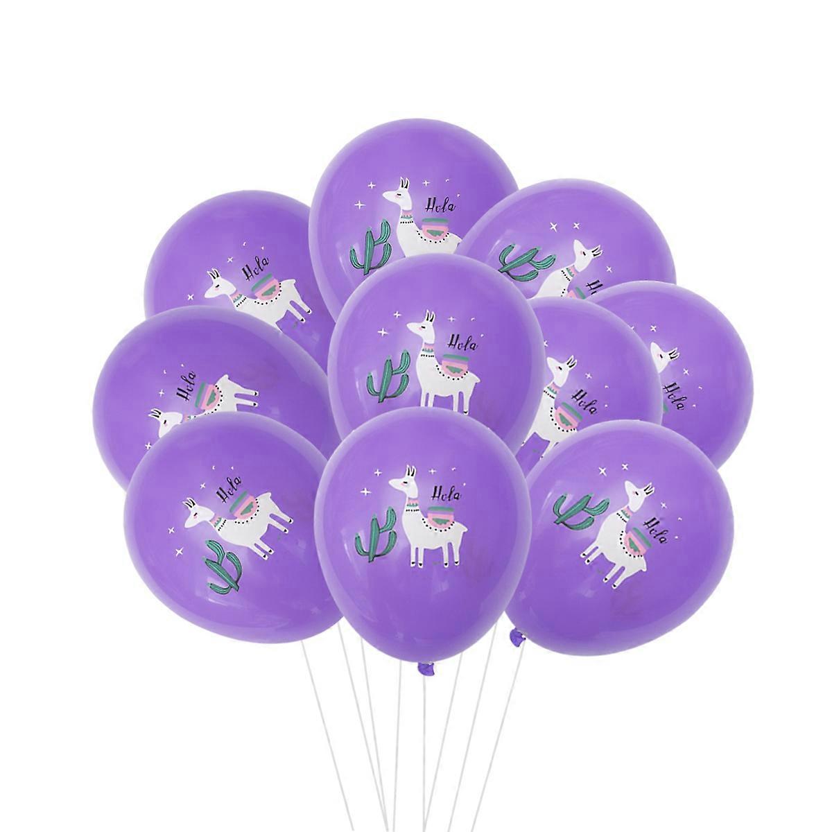 Party Latex Balloons Balloon Modelling Balloon Decoration Purple 12 Inch Inflatable 10Set