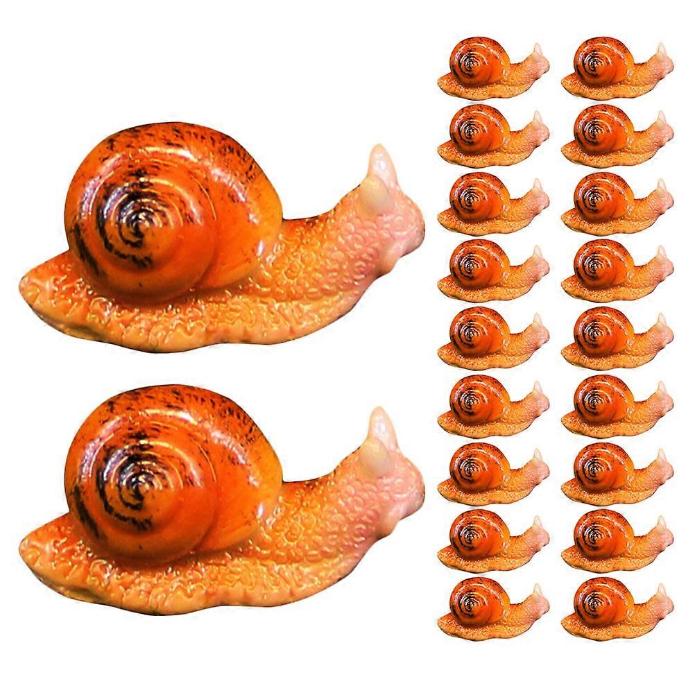 20pcs Mini Resin Snail Figurines – Tiny Adorable Snail Shaped Decorations for Fairy Gardens, Moss Landscapes, Micro Scenes, Home &