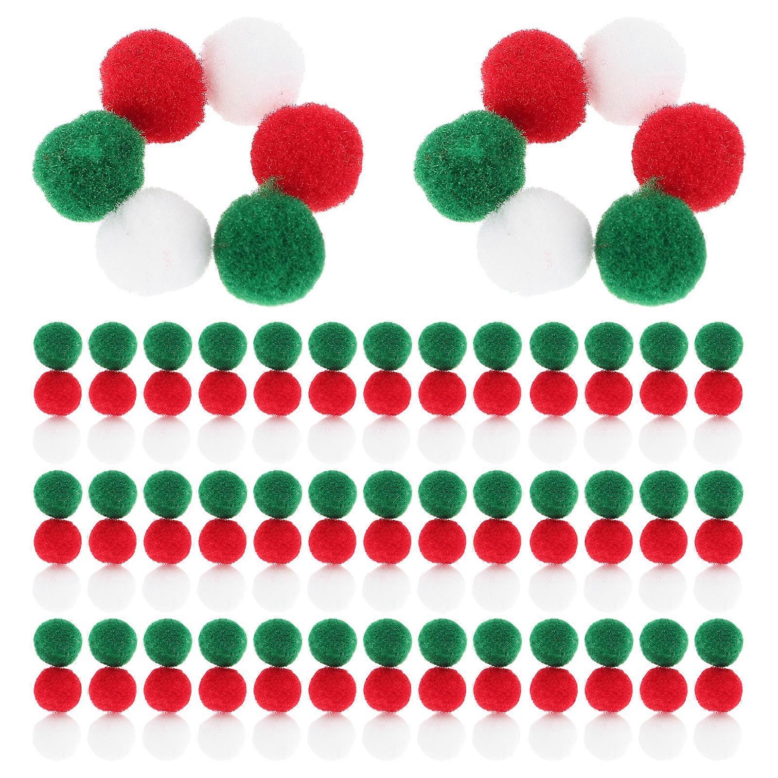 Colored Pom Poms For Crafts Diy Craft Clothing Accessory Decorative Element Christmas Holiday Round Plush 2000Pcs