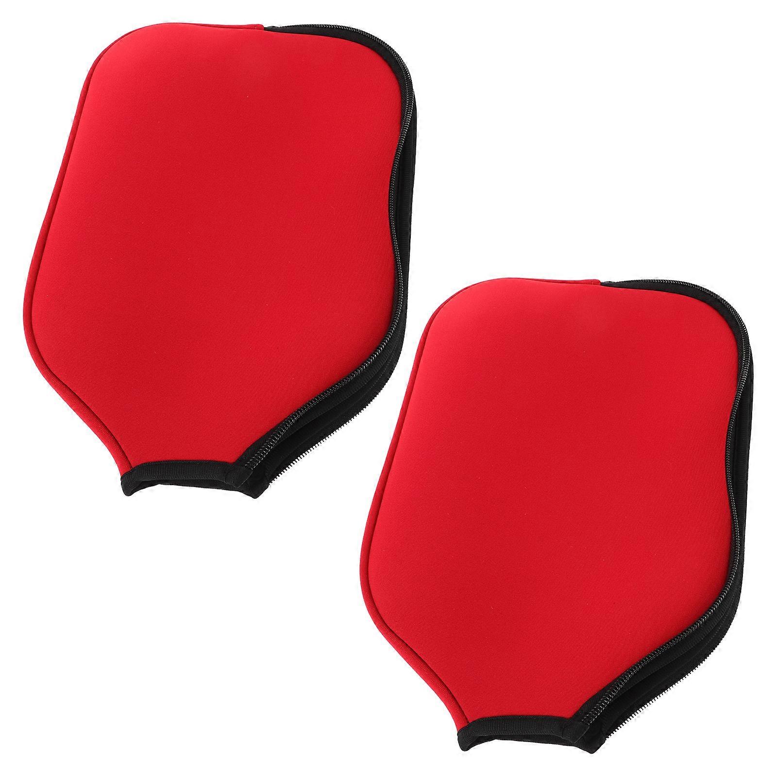 Table Tennis Racket Cover Racket Case For Pickleball Enthusiasts Red 31 00X22 50X2 80CM 2Pack