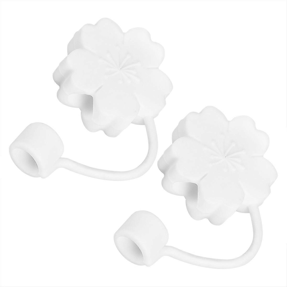 Sealing Effect Straw Tips Cover Lovely Shape Silicone Cap for Daily 2Pcs