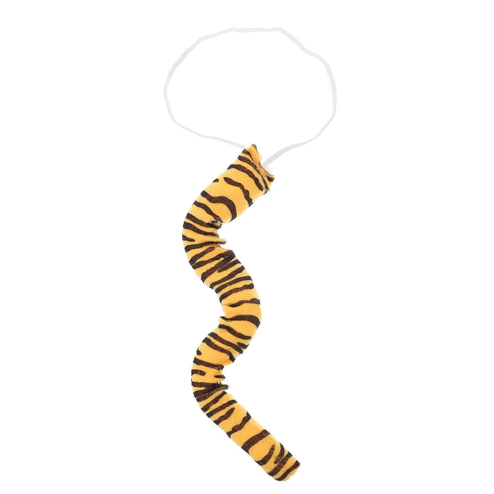 Costume de queue d’animal Queue de tigre Halloween Costume Prop Multi 50 * 5cm Conception en peluche 1Pcs