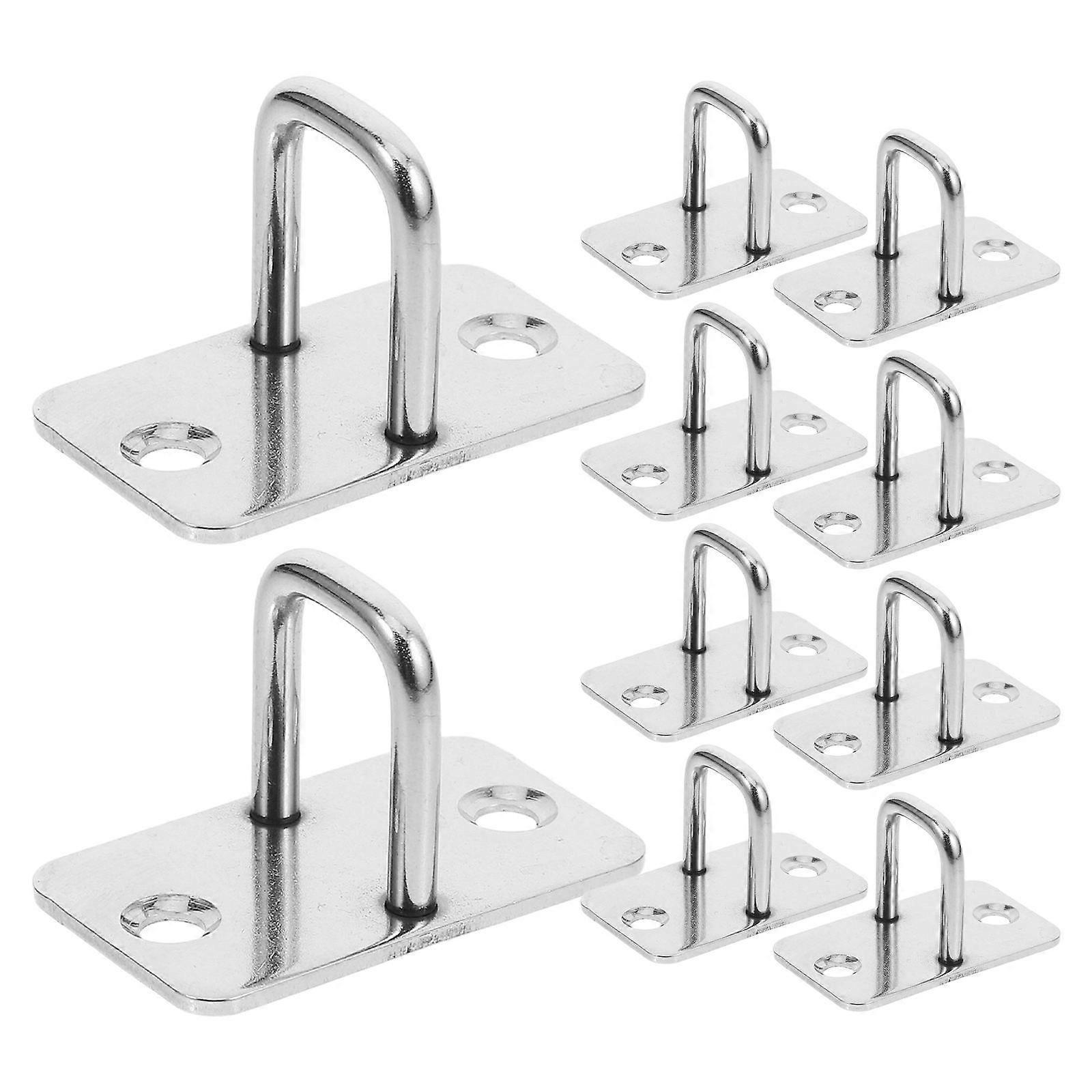 Magnetic Drawer Lock Sleek Design Stainless Steel Eye Plate Hooks For Mailboxes Cabinets Storage Units 10Pack
