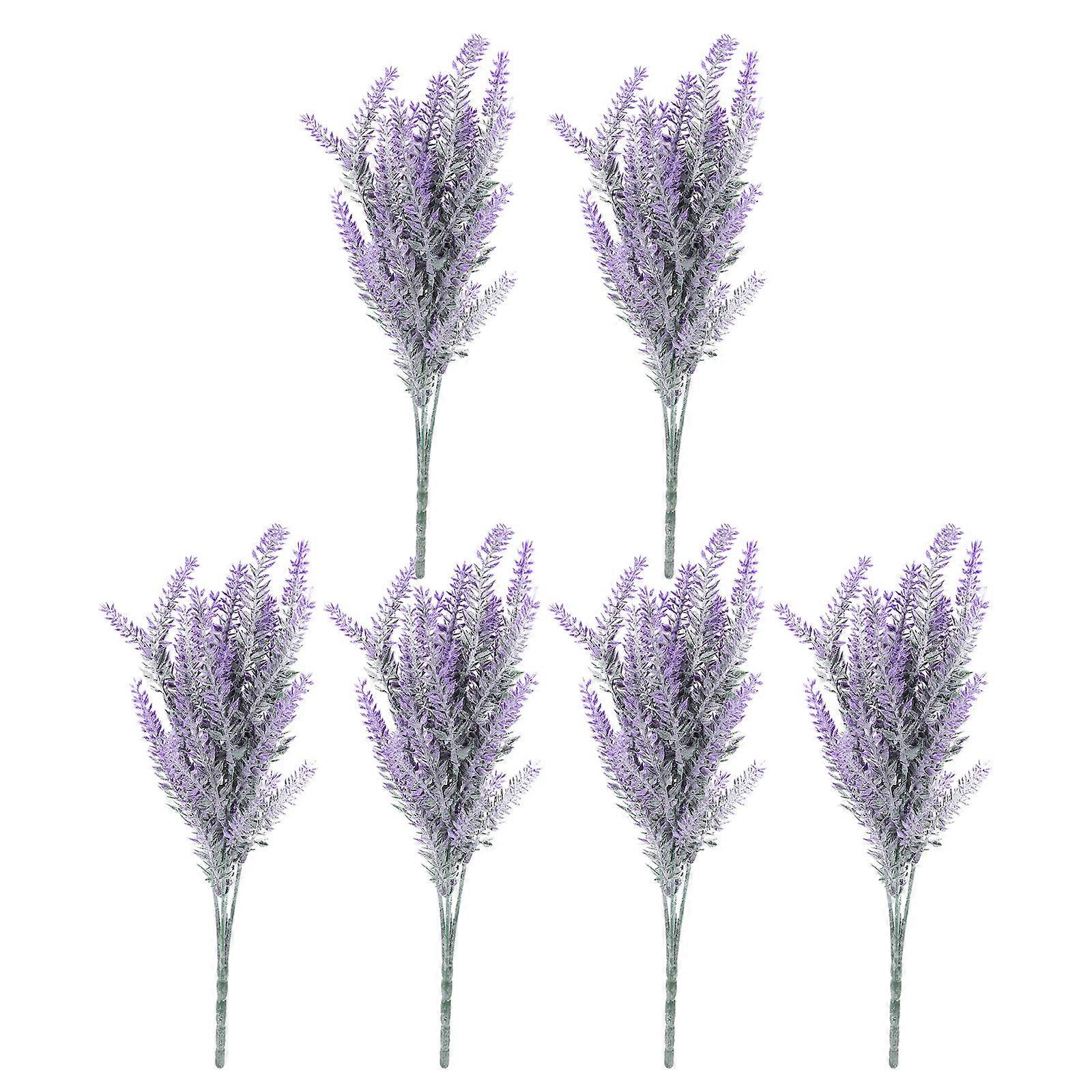 Flori artificiale Interior realist Lavandă Floare Nuntă Violet 34X5cm 6Set