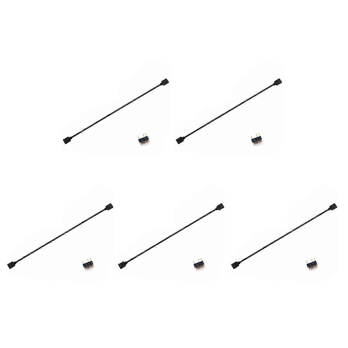 5V 3-Pin Extension Cable for Computer Hub Splitter, Black