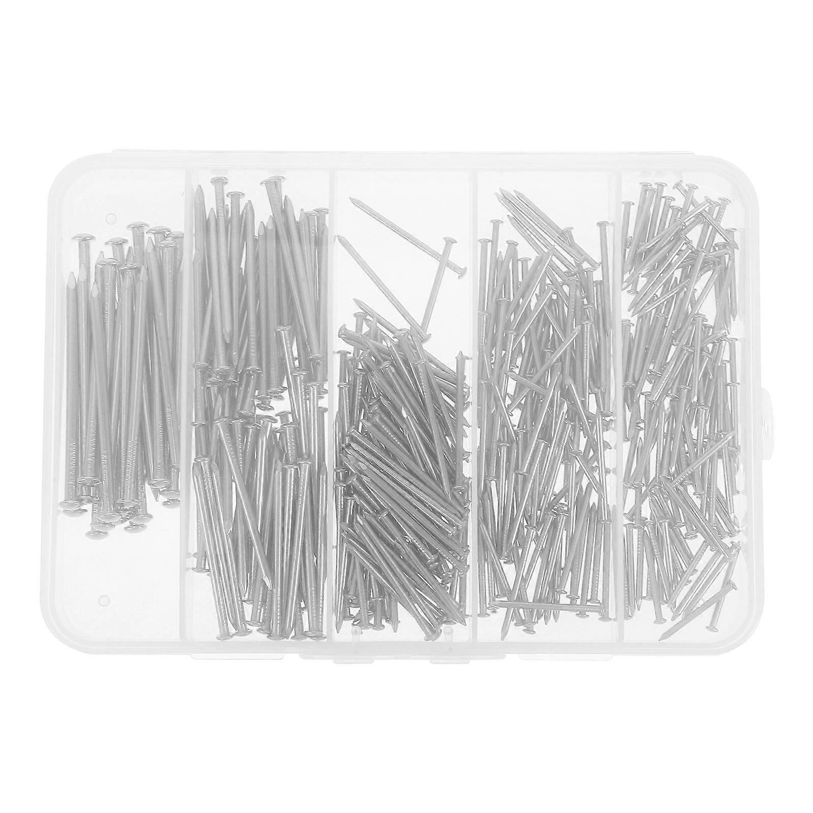 1 Set Hardware Nail Kit for Wall Hangings – Assorted Picture Hanger Nails with Tool Box for Wood Frames and DIY Projects – Durable and Easy Storage