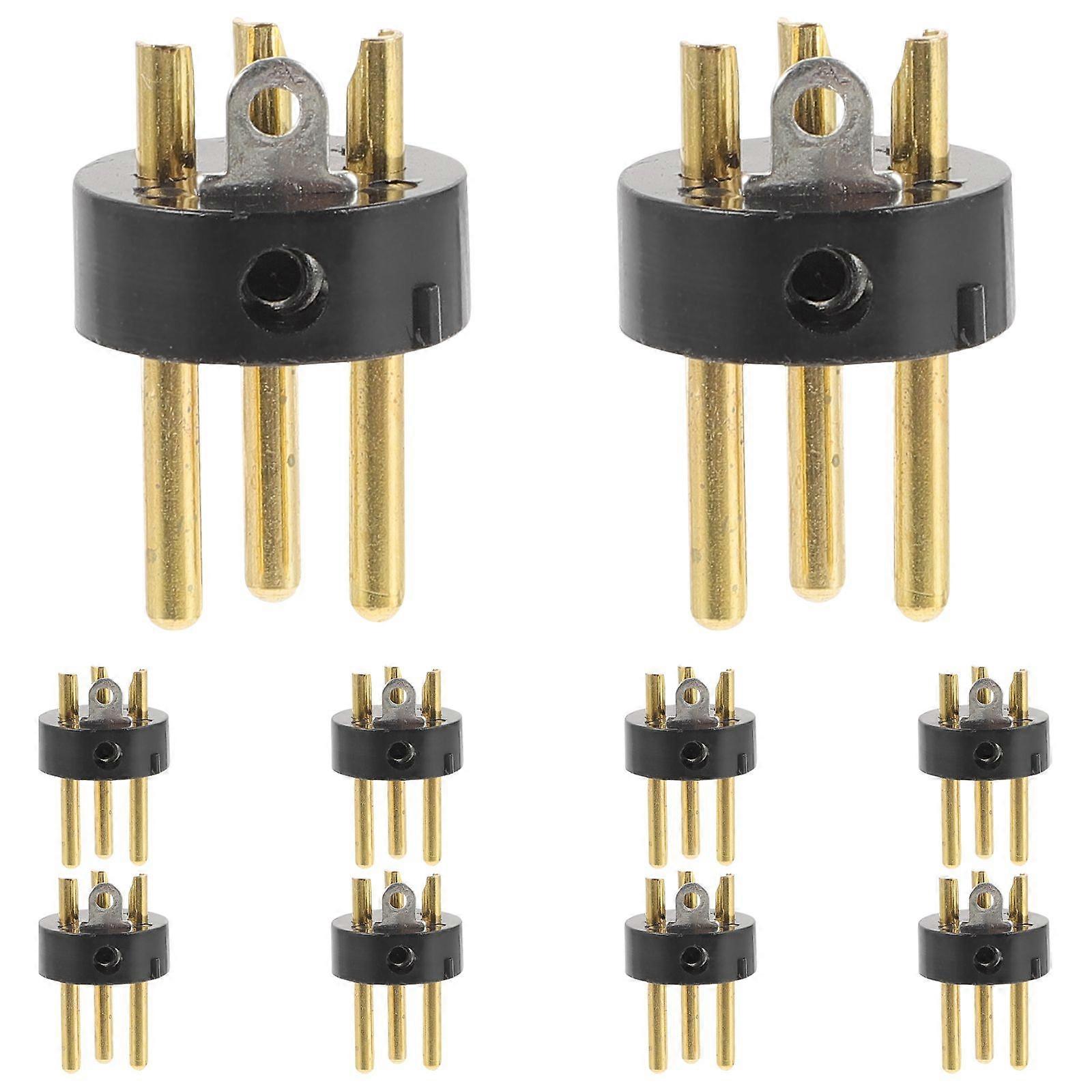 10pcs XLR Connector Audio Conversion Head XLR Plug 3-pin Plug For Microphone