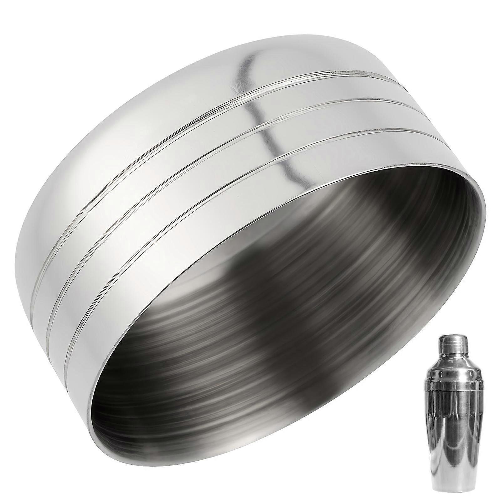 Shaker Cup Lids Reusable Easy To Clean Round Stainless Steel For Professional Bartending 1Pack