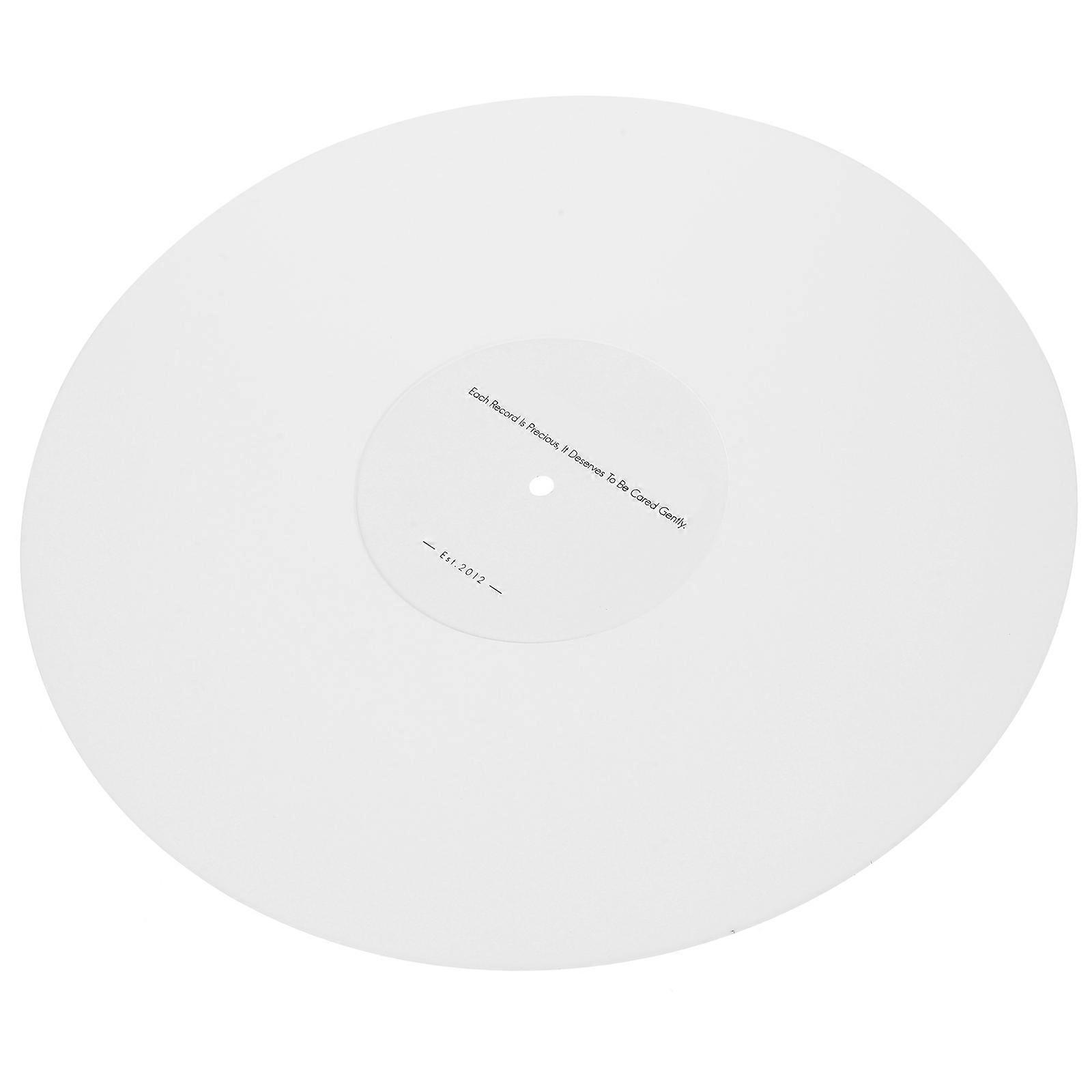 Record Player Slip Mat Mat Phonograph Turntable Mat White 11.71X11.71X0.04In Vibration Control 1Pack