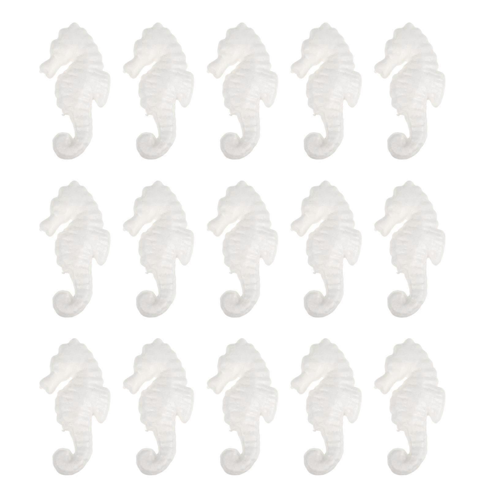 15 Pcs Seahorse Shape Foam Model Seahorse Shape Painting Models DIY Painting Model