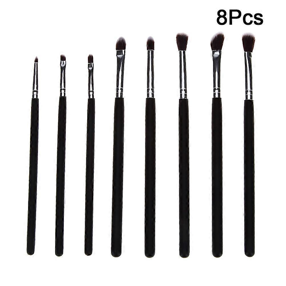 Eye Makeup Brushes 8Pcs Black Professional Design For Makeup Application Makeup Tools