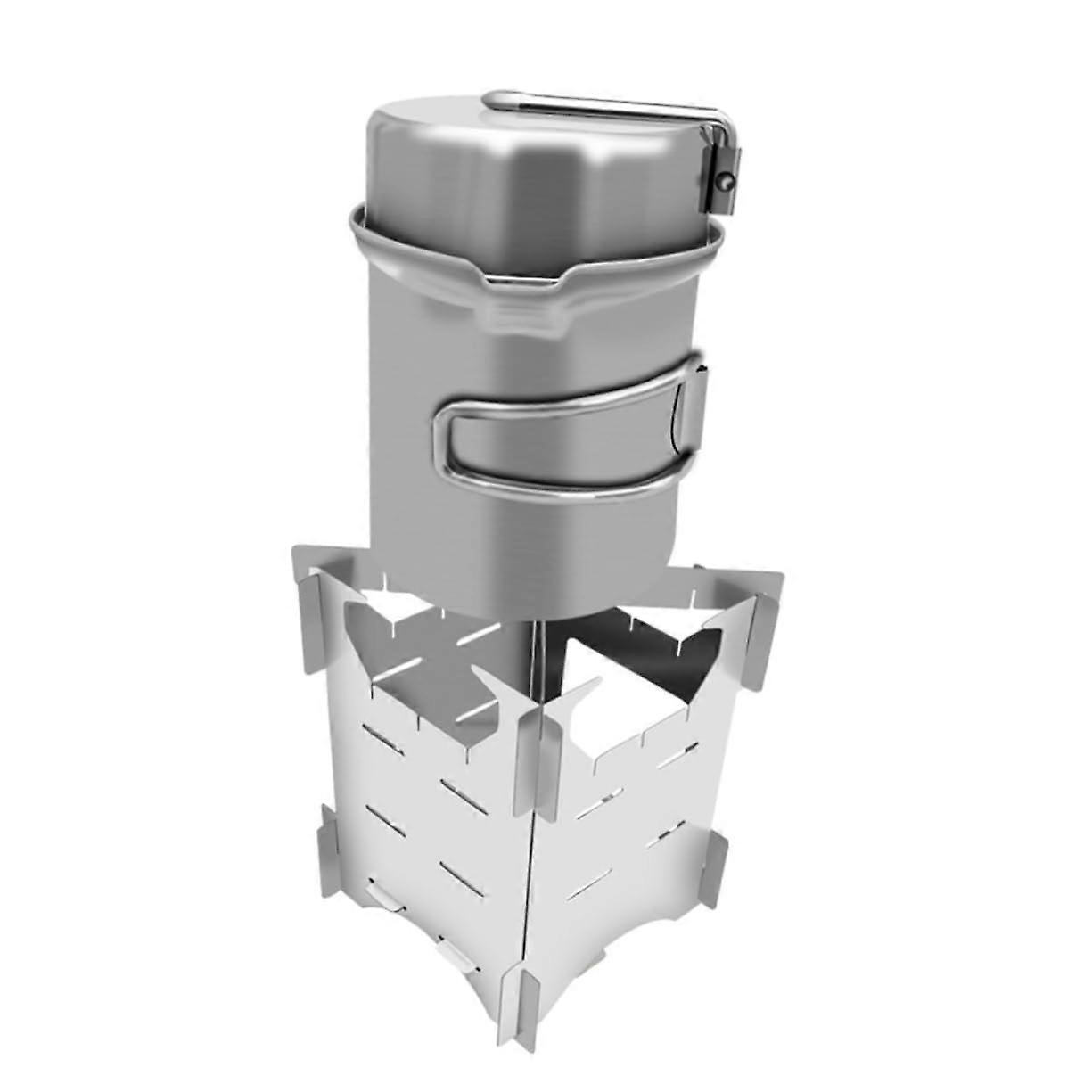 Camping Cookware Set 1-Piece Collapsible Lightweight Pots and Pans for Camping and Backpacking