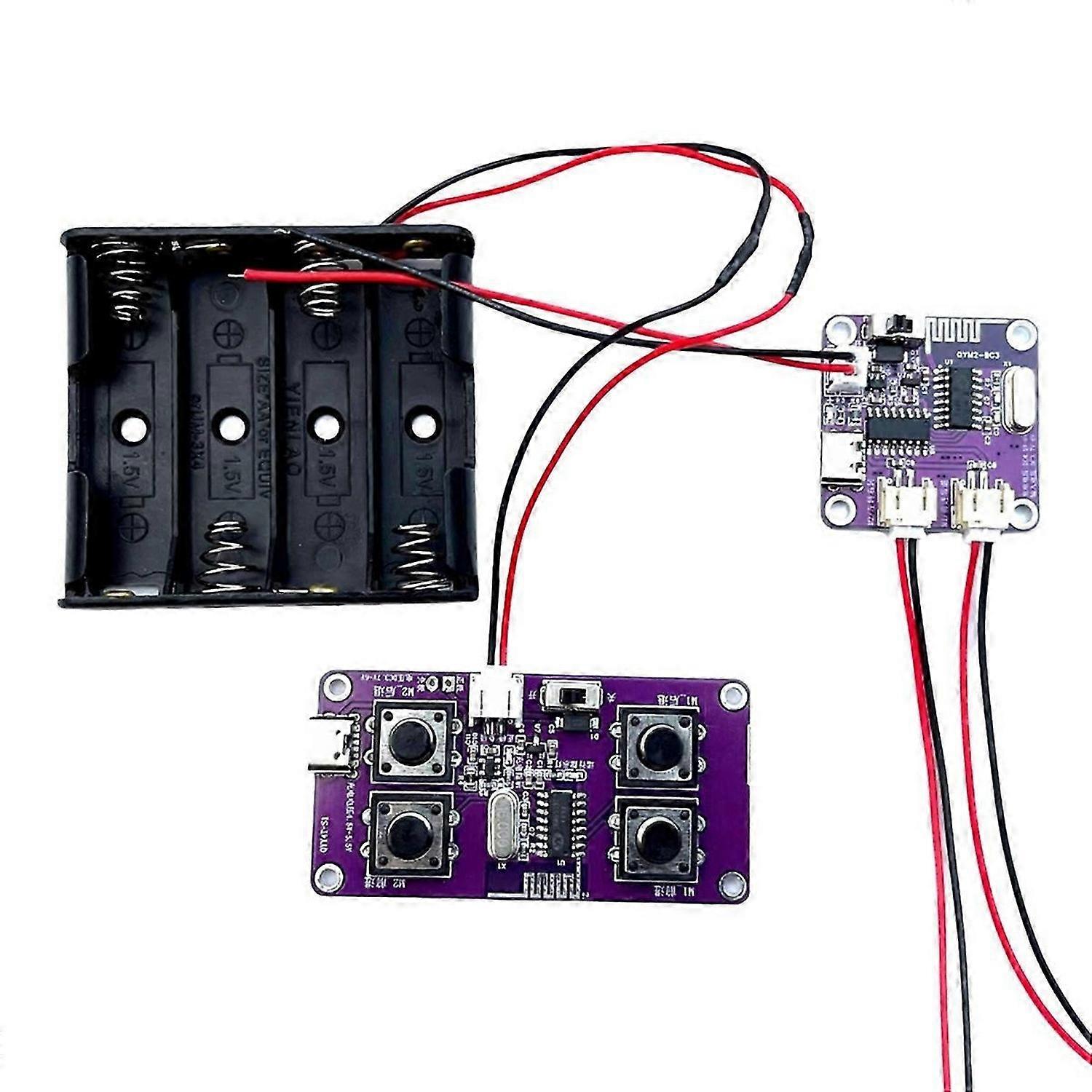 2.4G Four Channel Toy Car Remote Control+Reception Control Motherboard Steering Module Set Transmiss