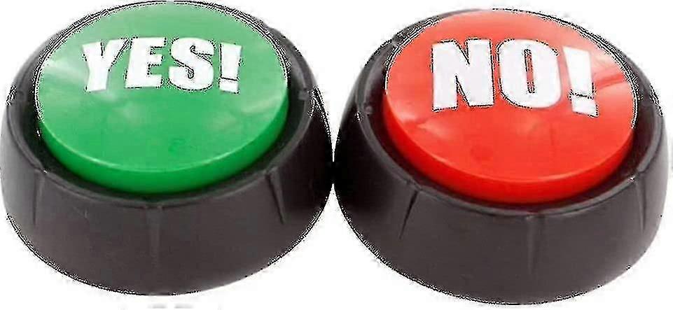2pcs Yes Button And No Button With Sound Talking Buttons Office Home Learning Buzzers F1201