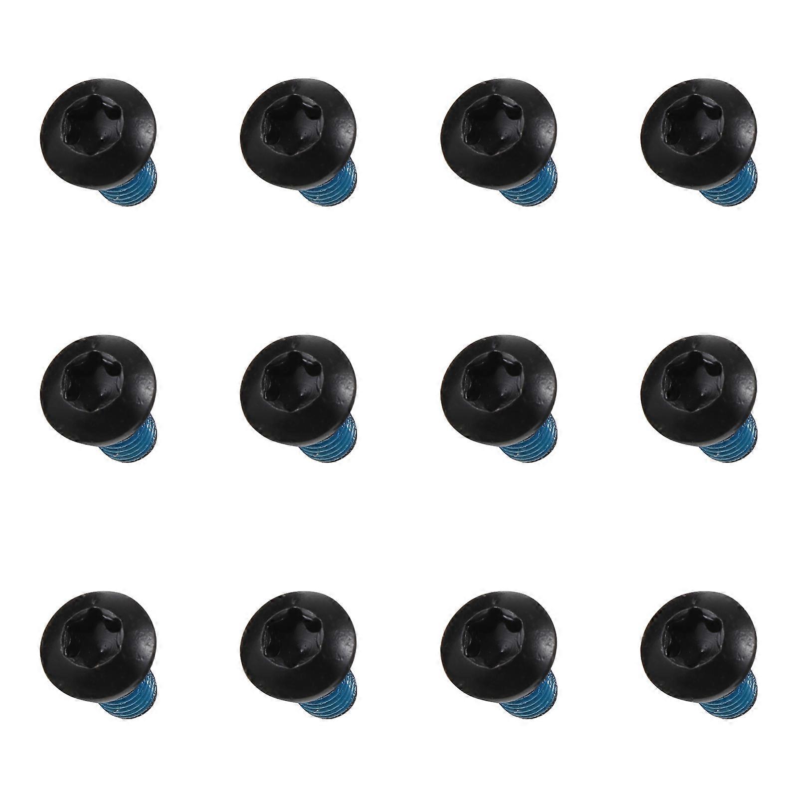 Bike Screws Colorful Brake Disc Fixing Discs Bicycle Parts 12Pcs