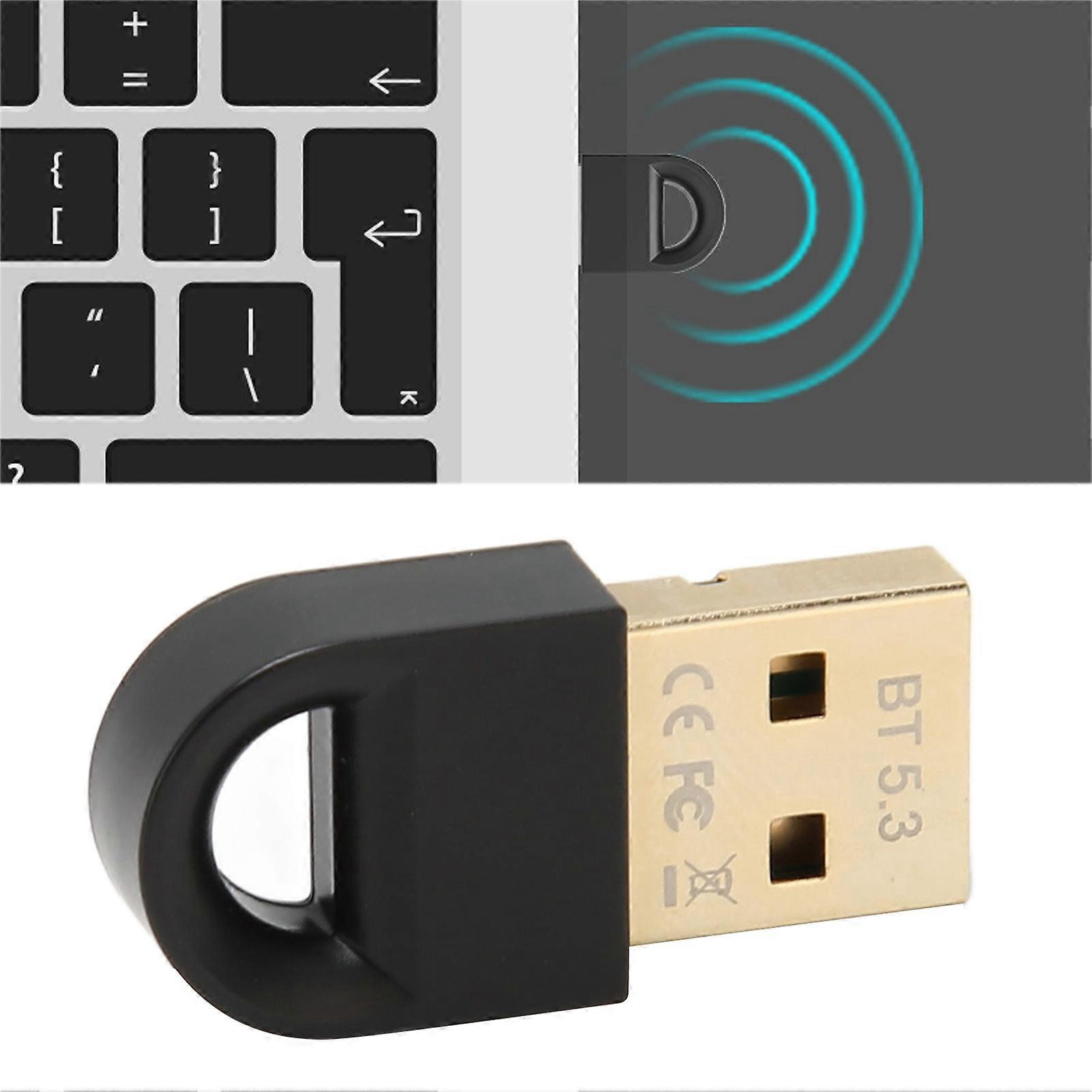 USB Bluetooth Adapter 2.4G Bluetooth 5.3 Dongle Receiver Wireless Transfer for Computer Desktop Laptop Keyboard Mouse 