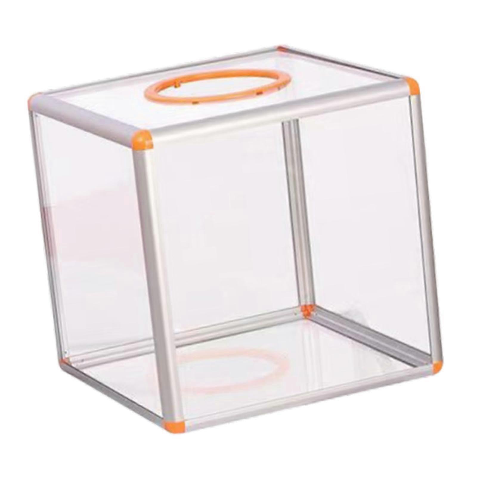 Acrylic Donation Box, Comment Box, Multipurpose, Portable, Lightweight, Voting Box, Money Storage Container for Fundraising Votes, Large