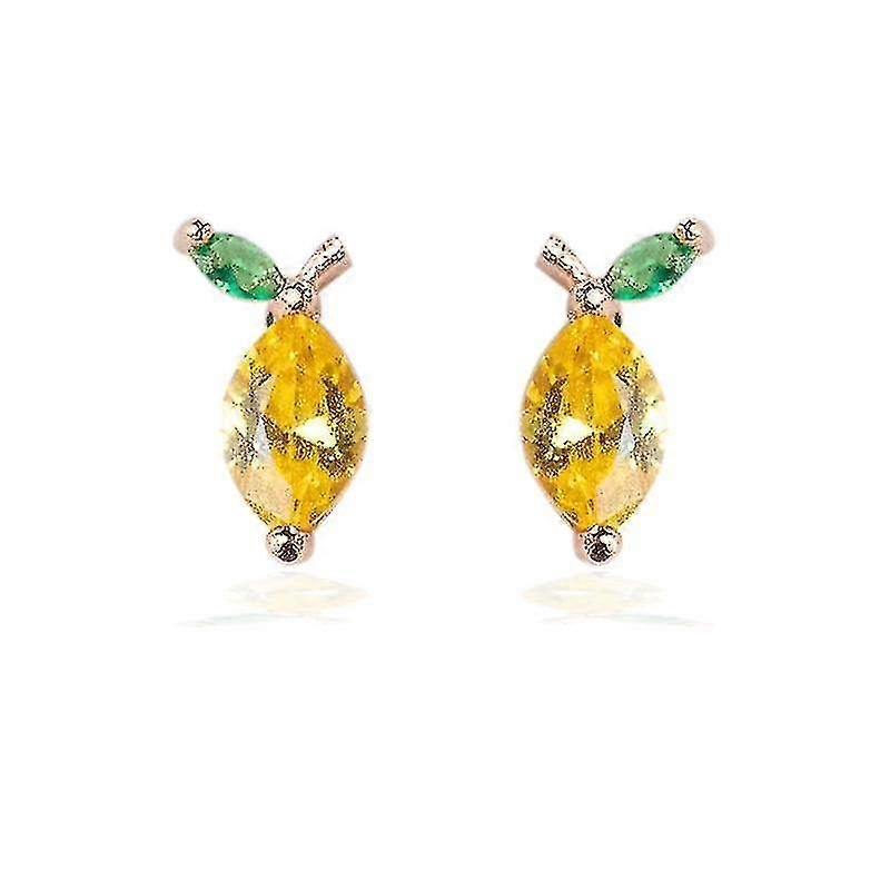 Anti-allergy Post, Gold Plated Zircon Studs, Suitable for Sensitive Ears
