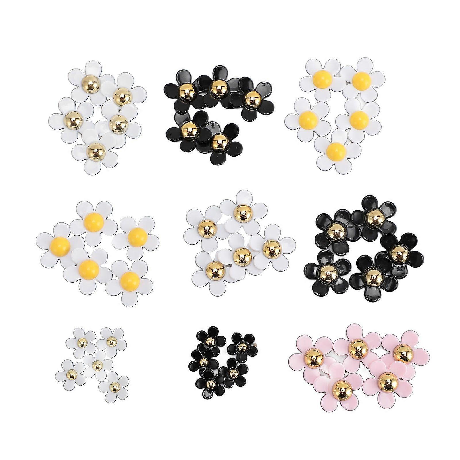 2025 Latest Model  45 Pcs Flat Back Daisy Flower ABS Plastic Daisy Flower