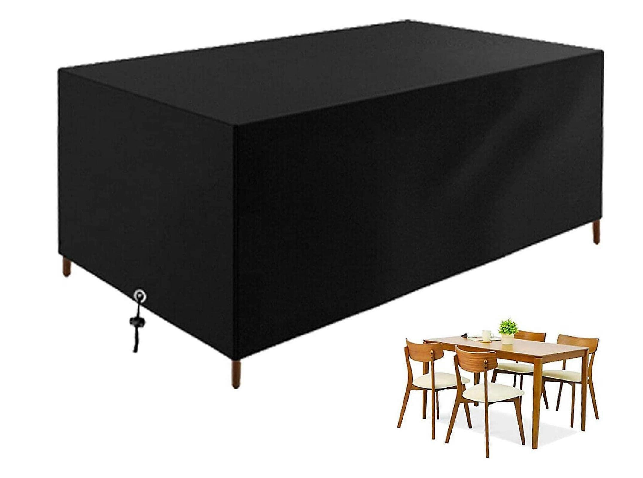 Garden Furniture Covers Waterproof 300x300x98cm Heavy Duty 600D Oxford Fabric for Rectangular Tables Rattan Sofas and Chairs
