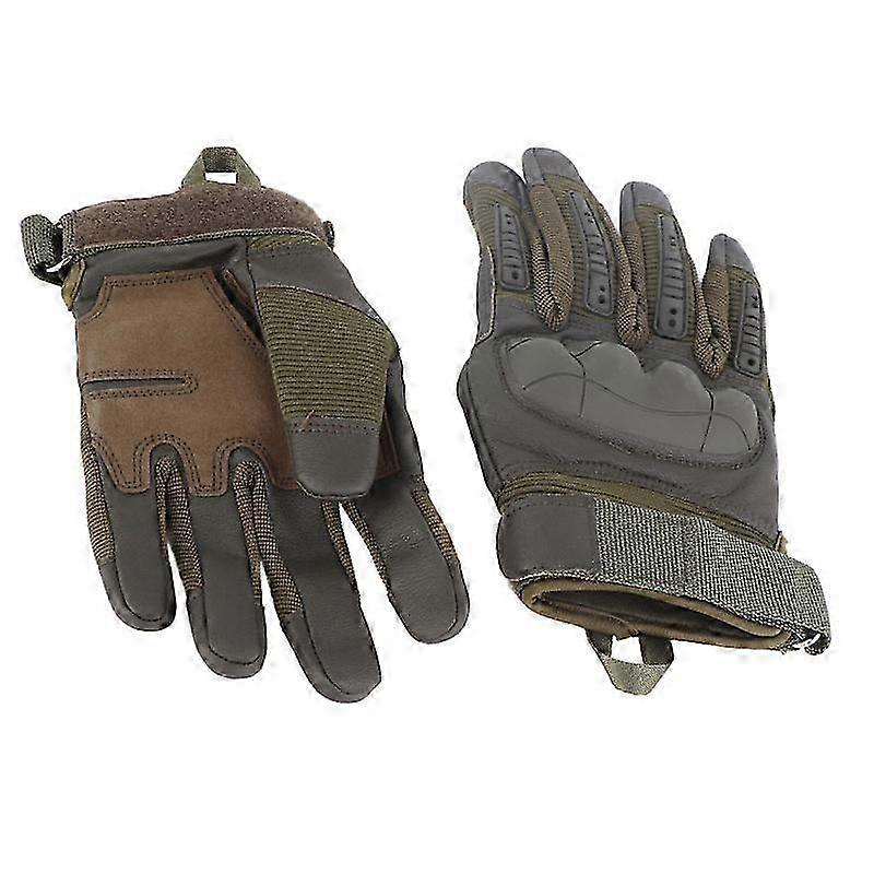 قفازات دراجة نارية مفصل صلب تنفس قبضة جيدة مضادة للانزلاق قفازات Powersports بإصبع كامل للصناعات الثقيلة أخضر L