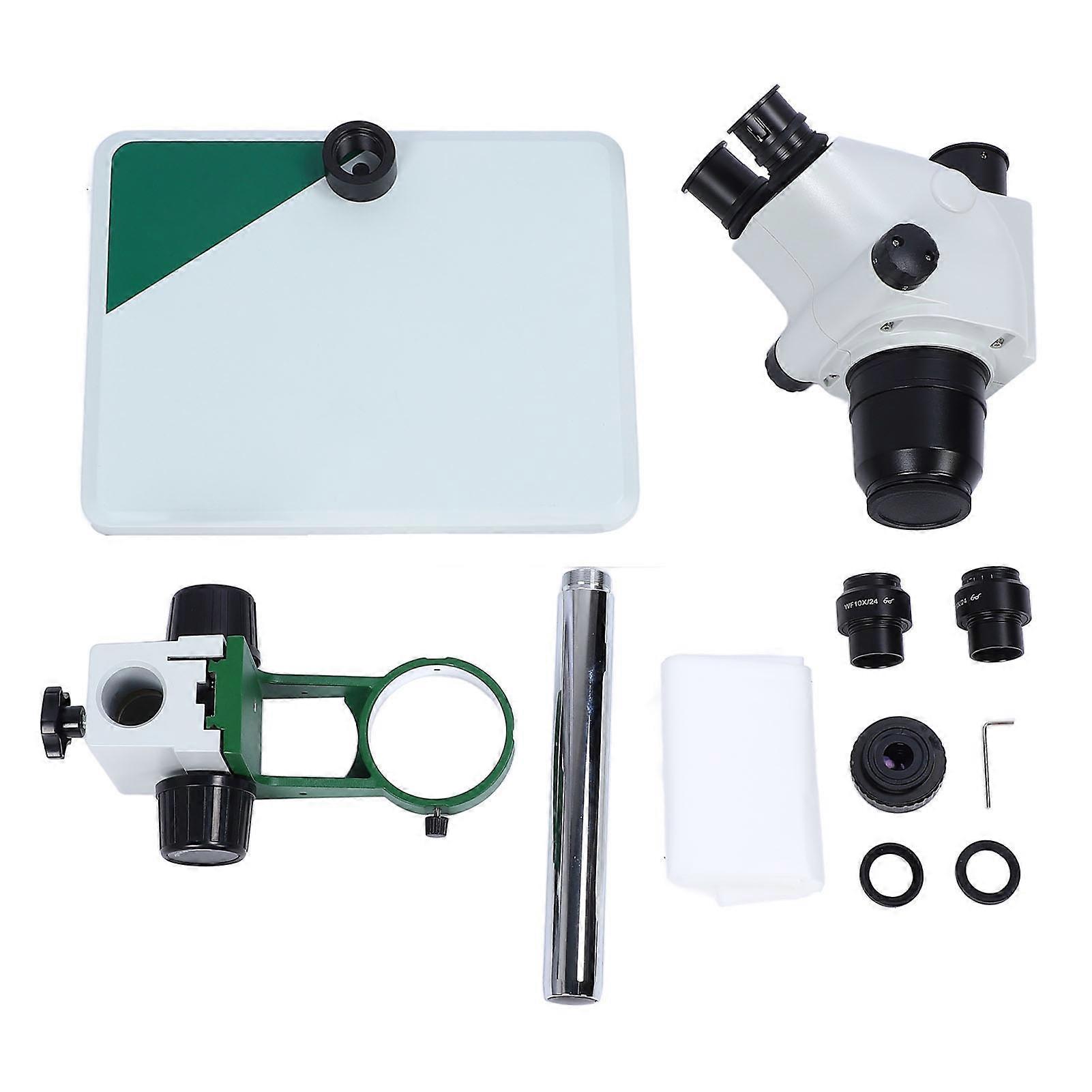 Binocular Stereo Microscope 6.5-65X Continuous Zoom High Precision Adjustable Focus LED Illumination Durable Material Laboratory Equipmen