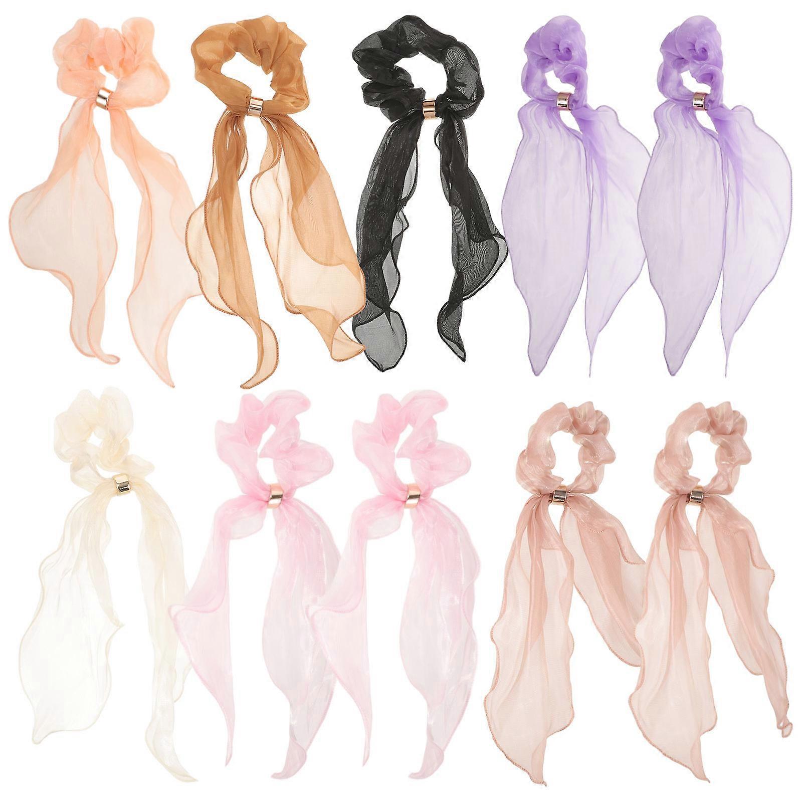 Hair Scrunchies Simple Design Chic Ponytail Holders Keeps Hair in Place 10Pcs