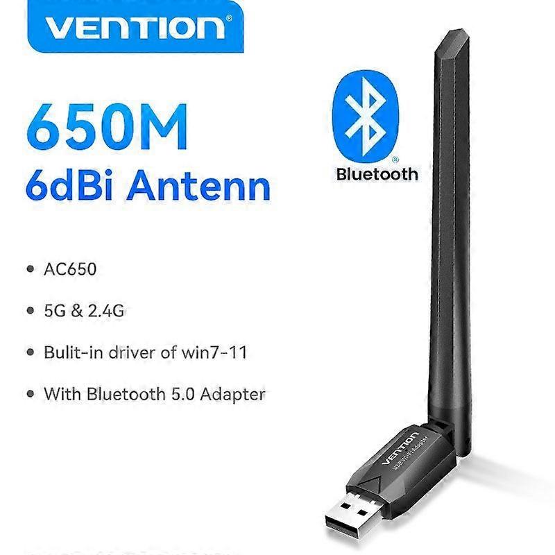 Vention WiFi Adapter AC650 WiFi5 5G&2.4G USB WiFi Card Dongle for PC Desktop Laptop Wifi Antenna USB