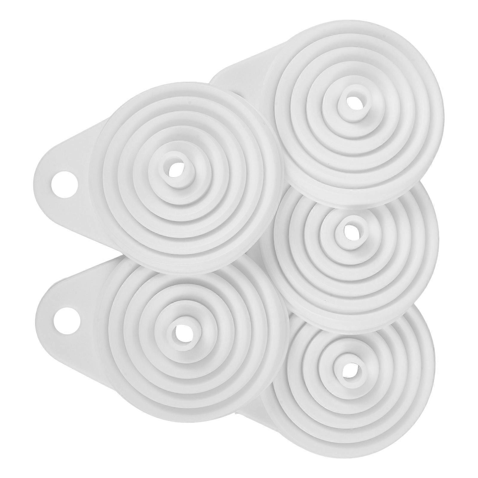 Foldable Silicone Funnel Condiment Dispensing Households L 5Pcs