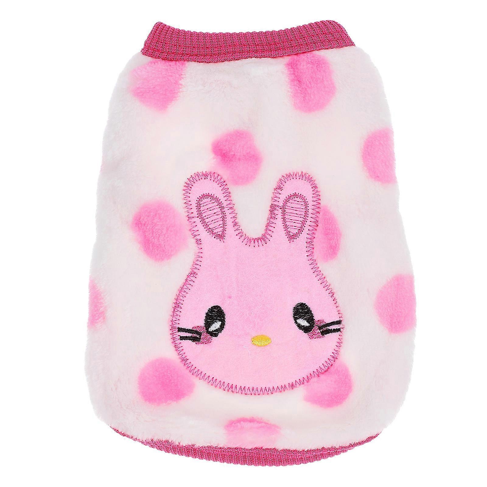 Sällskapsdjur Kostym Värme Korall Fleece Hundkläder Mode Design Kaniner Kall Väder 1set