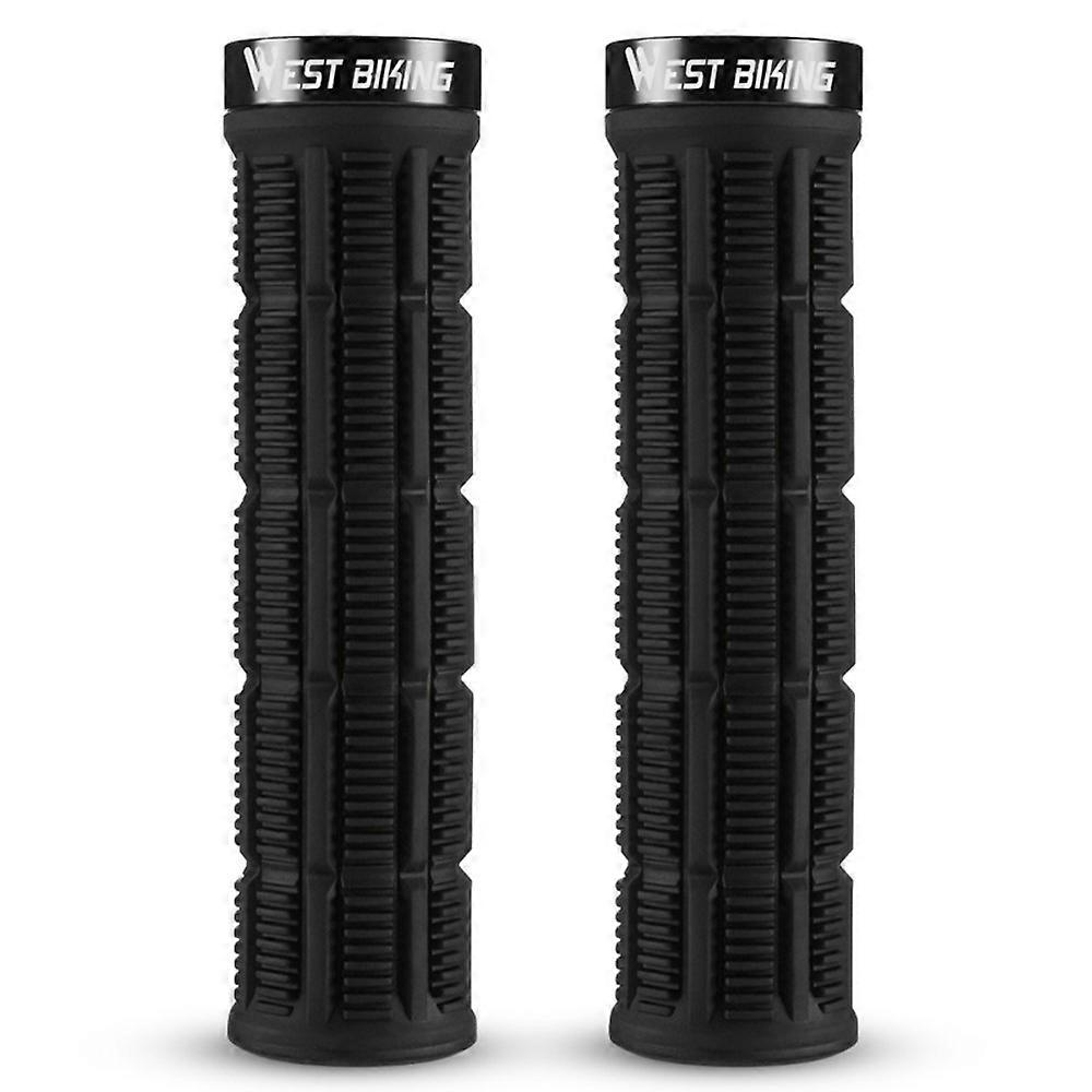 WEST BIKING YP0804089 1 Pair Anti Slip Mountain Bike Handlebar Grips Shock Absorbing Bicycle Grips