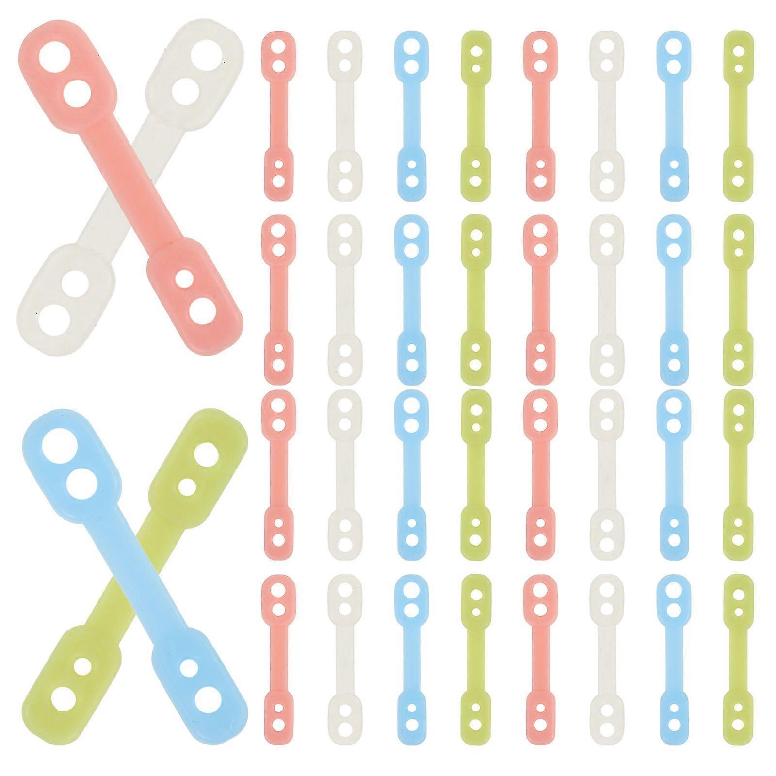 100pcs Clothes Hangers with Non Slip Silicone Grips Fixing Strap Bands Windproof Hooks Clip