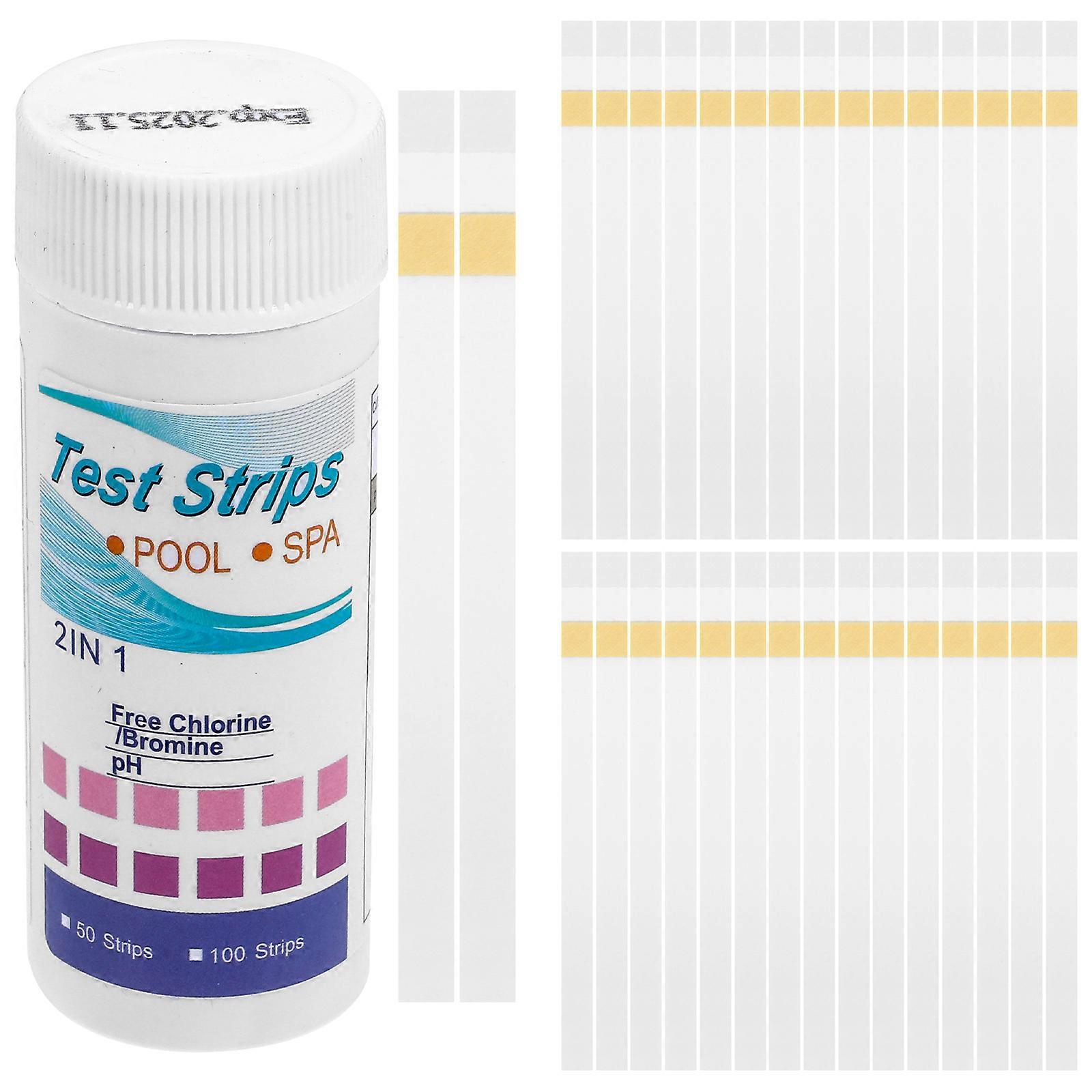 Pool Testing Strips Water Hardness Testing For Outdoor Pool 3.9×1.4×1.4in 1 Set