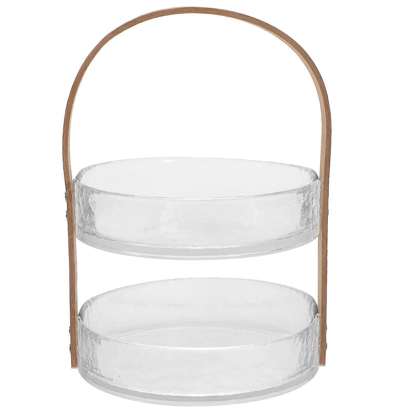 Decorative Serving Tray With Handles Family Gatherings Transparent 1Set