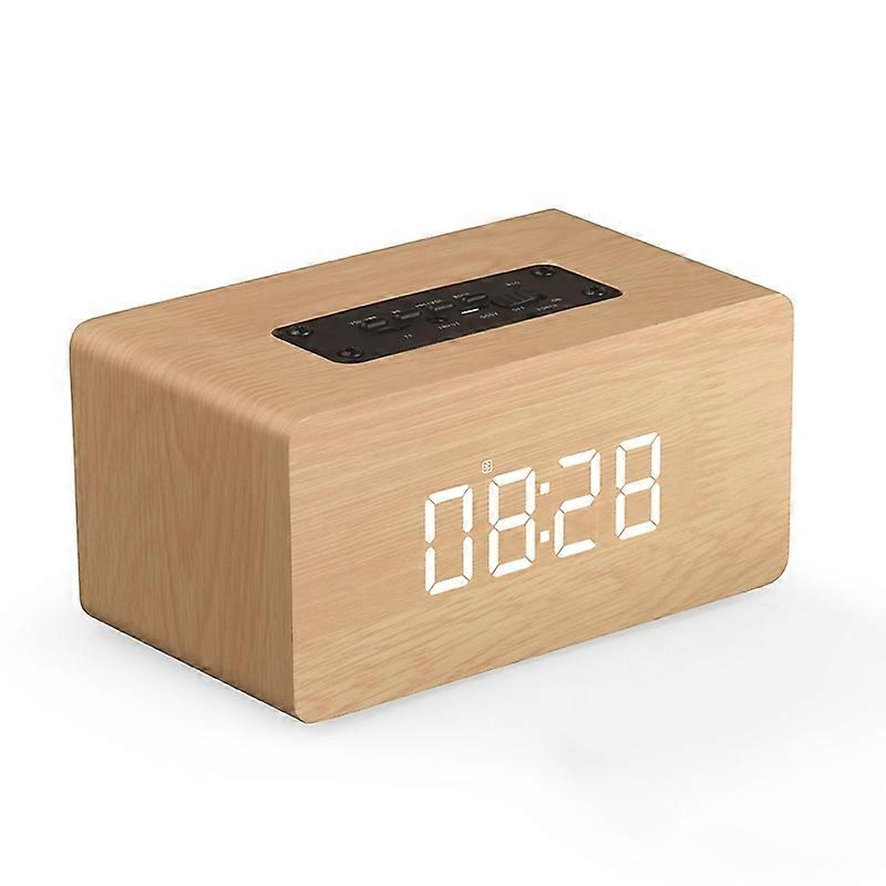 W5C Subwoofer Wooden Clock Bluetooth Speaker