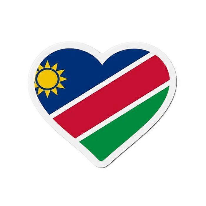 Magnet Heart Flag Namibia - Multicolor - 10 cm - 50 pieces - Synthetic resin - Mixed