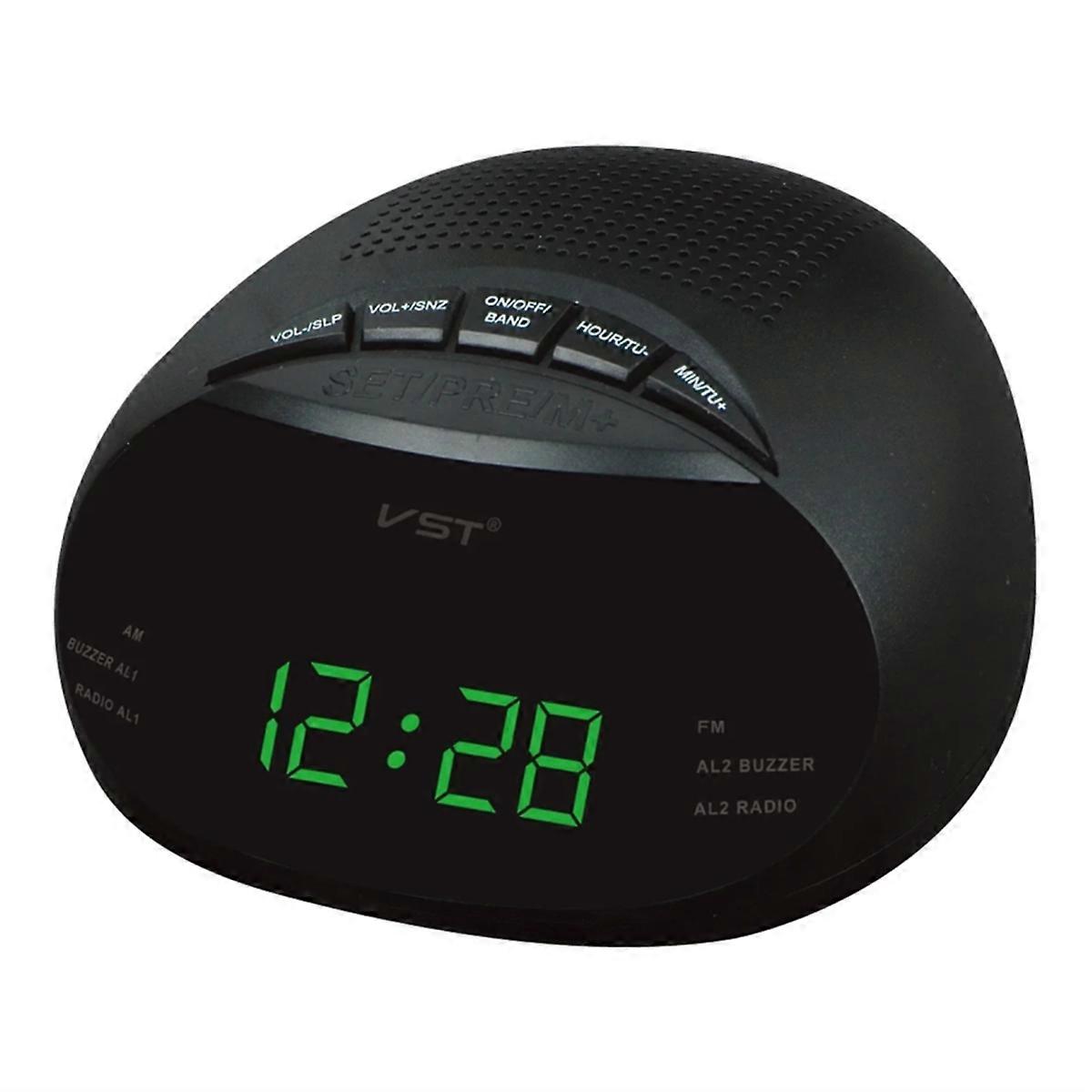  Clock Controlled AM FM Dual Channel LED Radio Alarm Clock